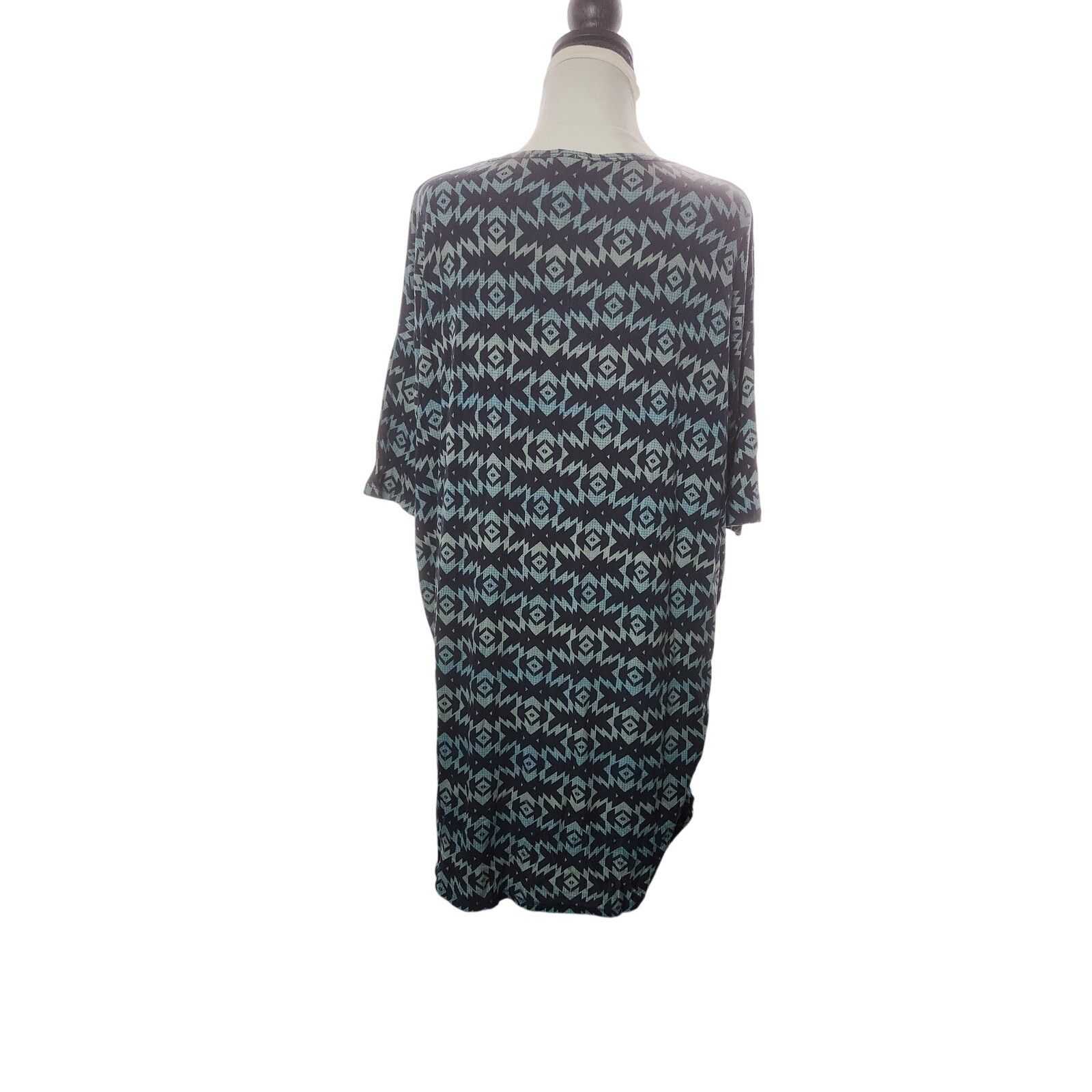 Other LuLaRoe Size Small Top Blue Geometric Print Stretch Size S / US 4 / IT 40 - 4 Thumbnail