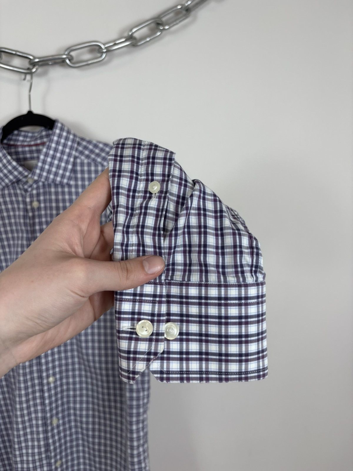 Eton Eton Men’s Contemporary Fit Multicolor Check Button Up Shirt Size US L / EU 52-54 / 3 - 7 Thumbnail
