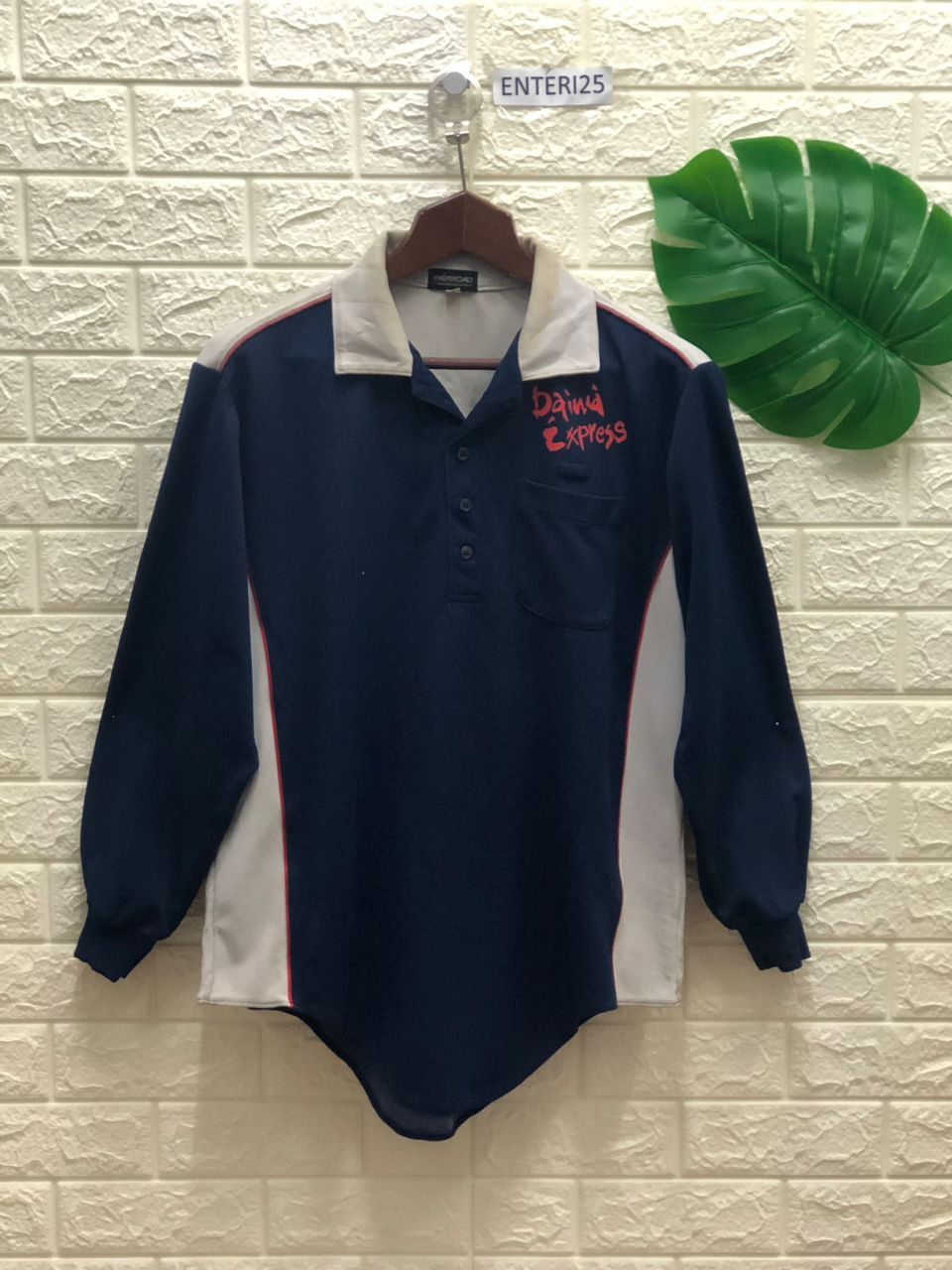 Vintage Vintage daiwa Express polo shirt blue koler working shirt Size US L / EU 52-54 / 3 - 1 Thumbnail