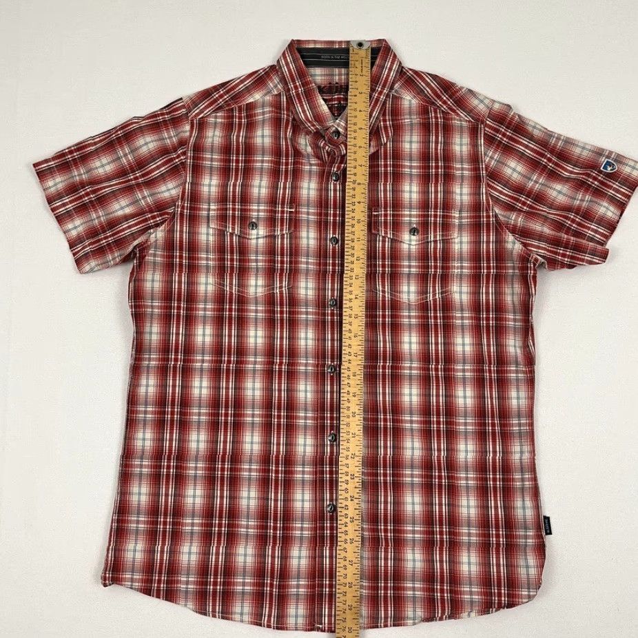Vintage Kuhl Shirt Mens M Red Plaid Linen Blend Hiking Button-Down Short Sleeve Shirt Size US M / EU 48-50 / 2 - 3 Thumbnail