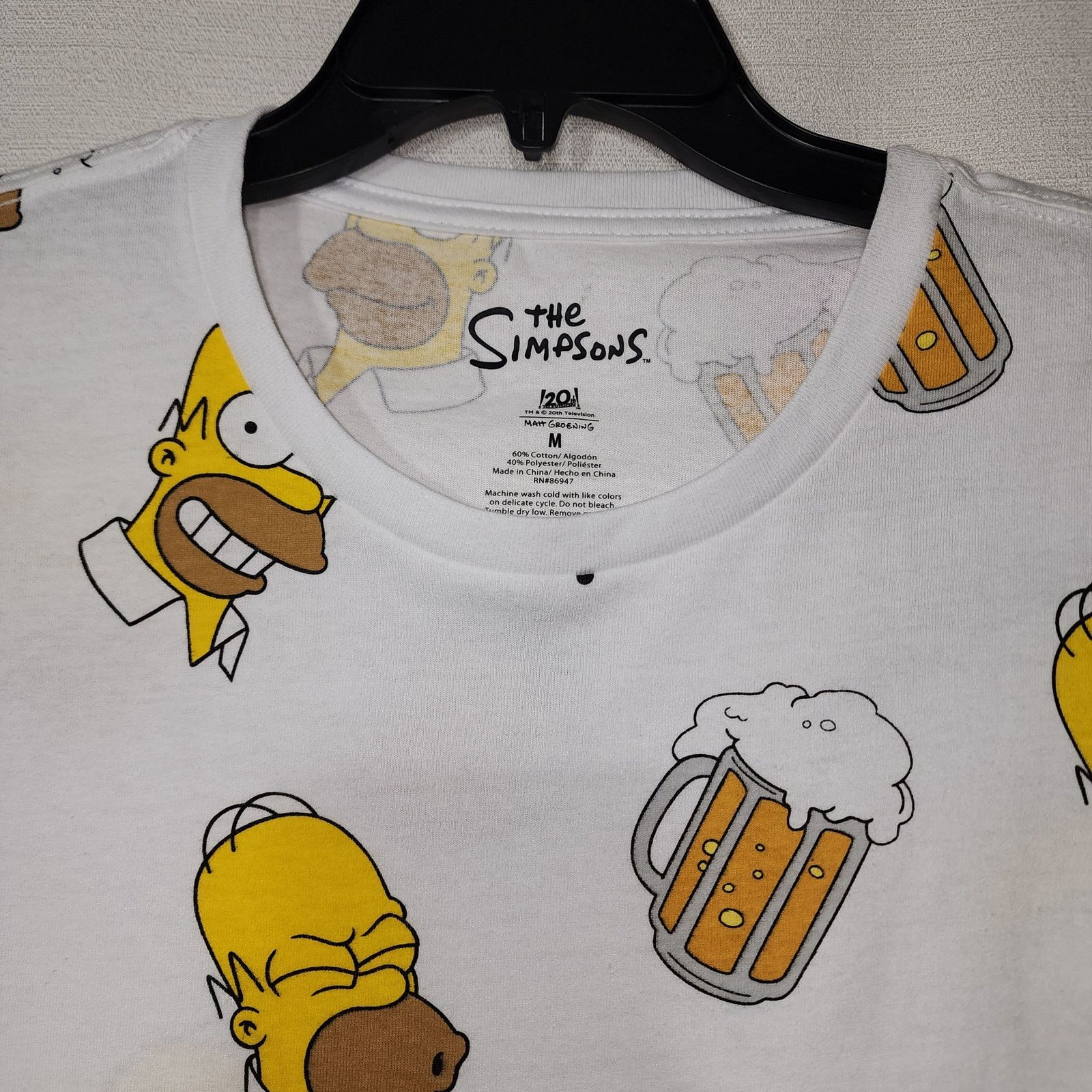 The Simpsons Homer Simpsons ''Mmm...Beer'' men's medium NWT Size US M / EU 48-50 / 2 - 2 Thumbnail