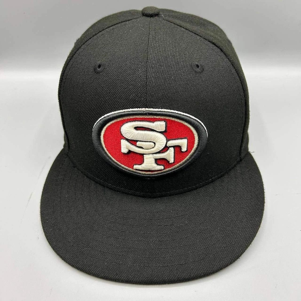 New Era San Francisco 49ers Hat Men 7 1/4 Black NFL Fitted Cap Size ONE SIZE - 1 Thumbnail