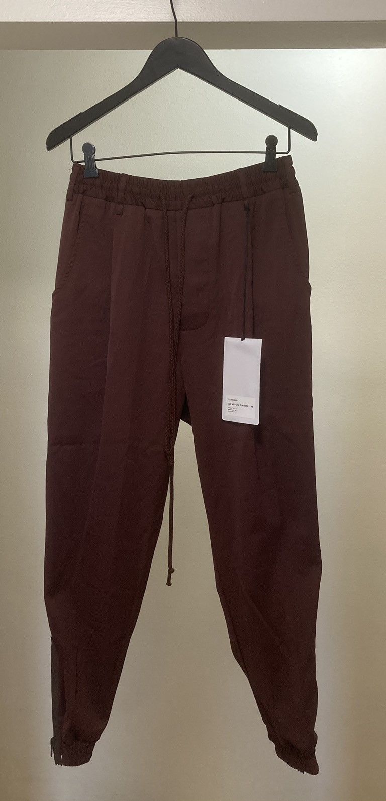 image of Song For The Mute Les Olympiades Track Pants in Burgundy, Men's (Size 32)