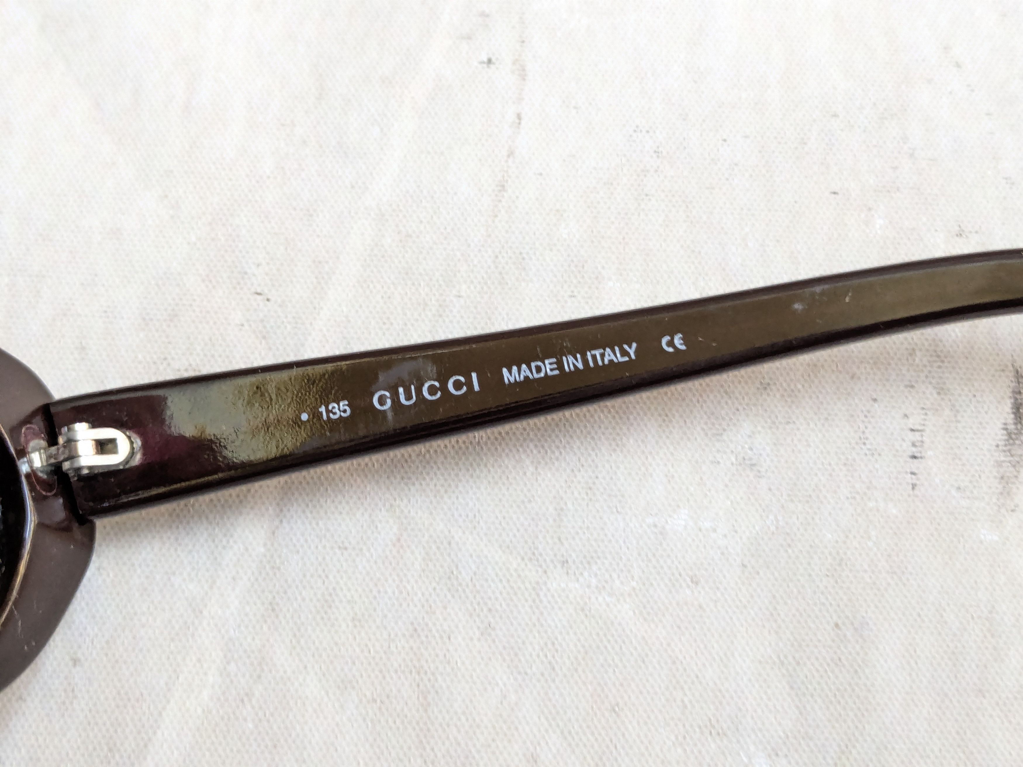 Gucci × Vintage Gucci Sunglasses GG2413/N/S Brown Y2K Oval Size ONE SIZE - 13 Thumbnail