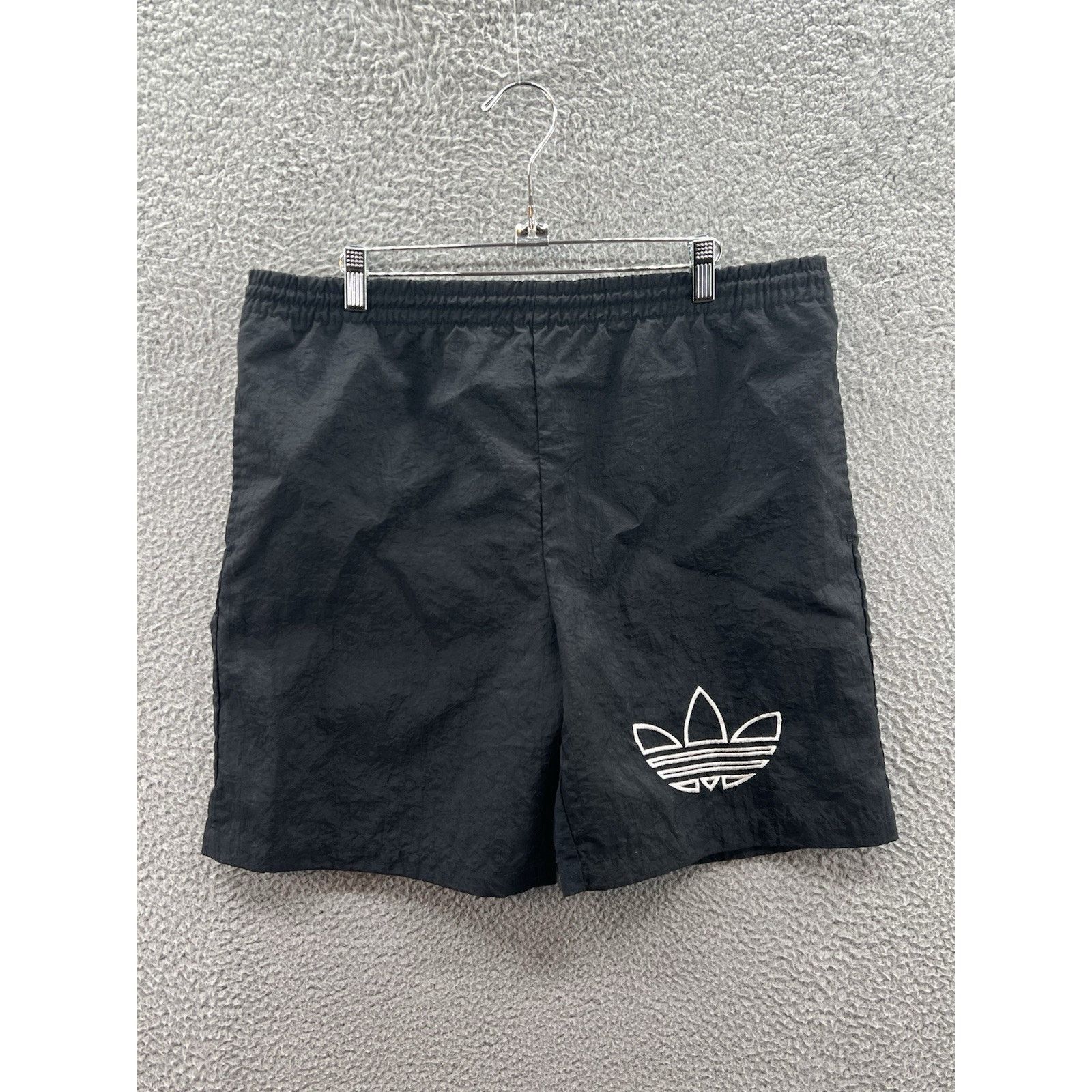Adidas Adidas Logo Spell Out Swim Un-lined Shorts Medium Black 90’s Size US 34 / EU 50 - 1 Thumbnail