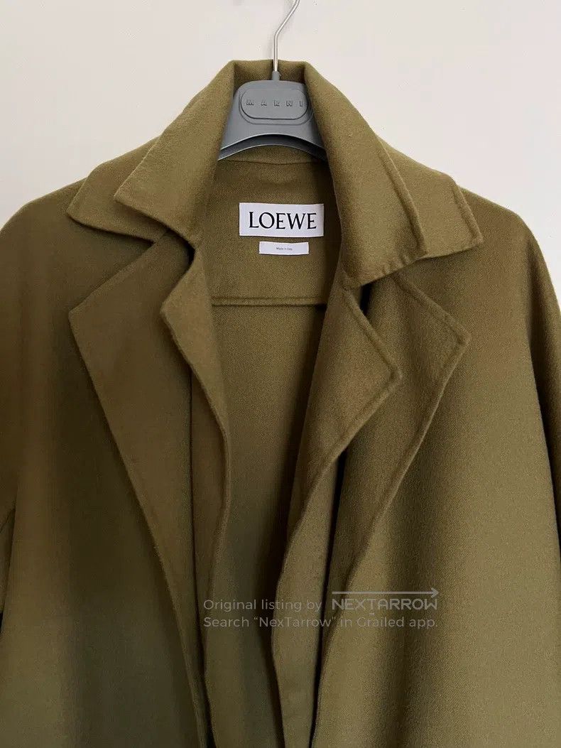 Loewe Loewe Military green double-layered collar cashmere coat Size US XS / EU 42 / 0 - 4 Thumbnail