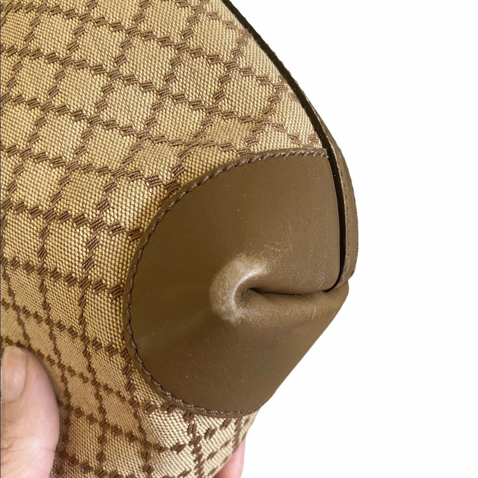 Gucci Gucci Diamanté Brown Canvas Leather Mini Tote & Pouch Size ONE SIZE - 10 Thumbnail