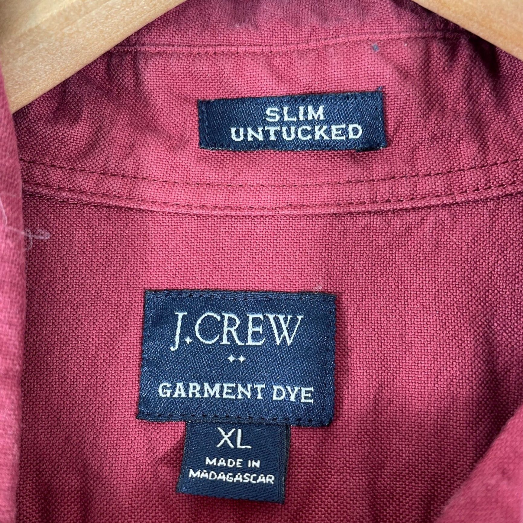 Vintage J Crew Shirt Mens XL Red Button-Down Slim Long Sleeve Casual Business Travel All Seasons Pockets Collared Button Up Shirt Size US XL / EU 56 / 4 - 3 Thumbnail