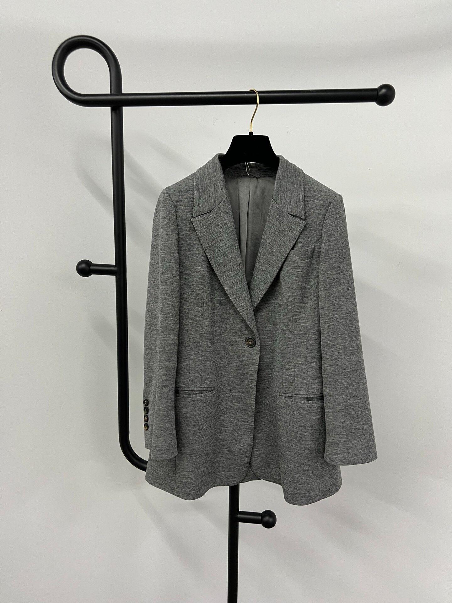 Brunello Cucinelli Brunello Cucinelli Gray Wool Blazer Size US XS / EU 42 / 0 - 1 Thumbnail