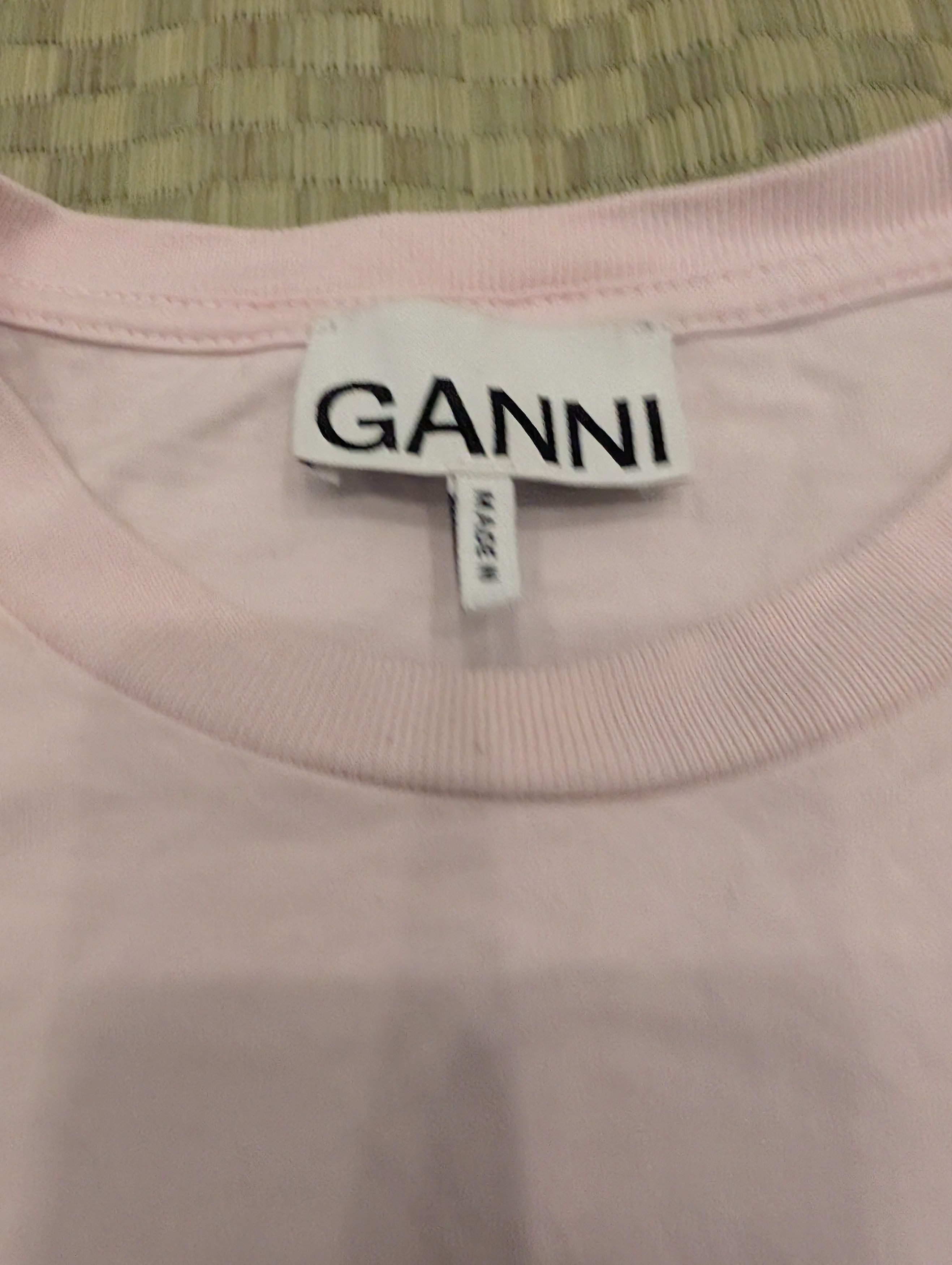 Ganni Ganni Basic Jersey Smiley T-shirt Made in Portugal Size S / US 4 / IT 40 - 3 Thumbnail