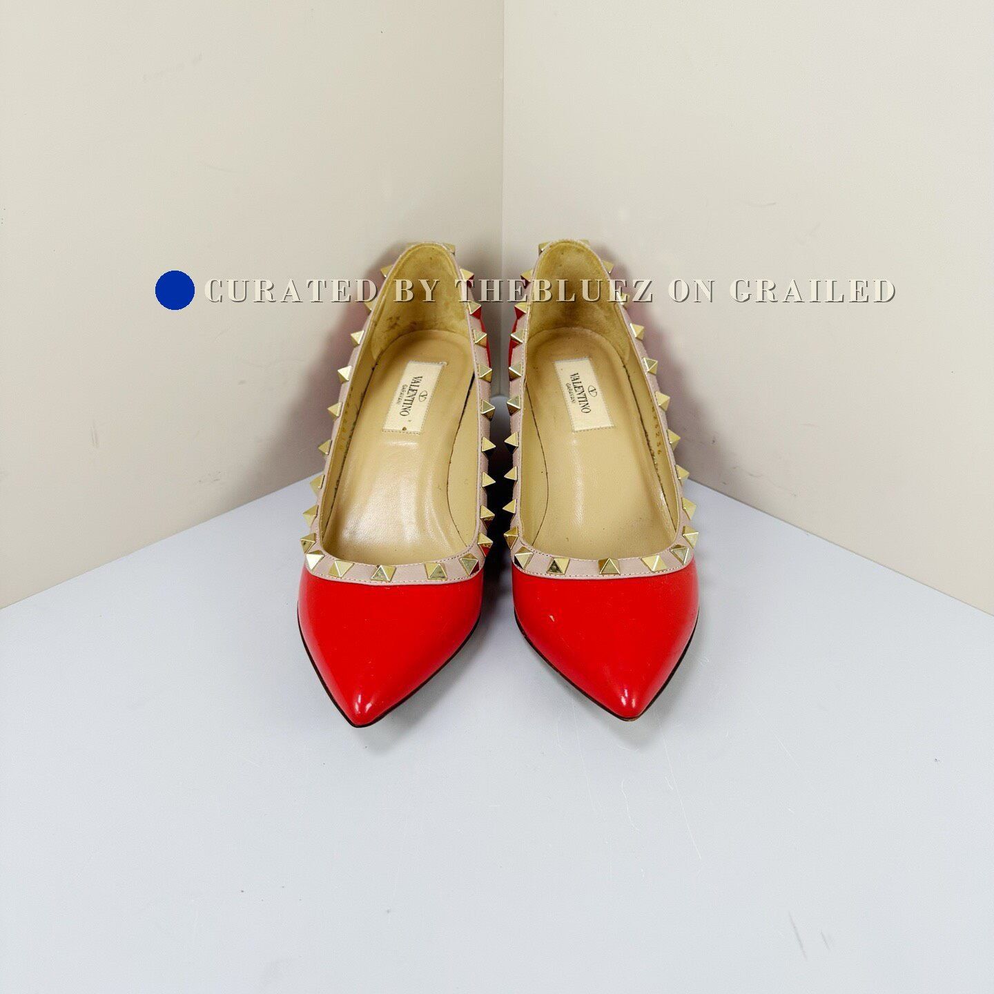 Valentino Valentino Patent Leather Studded Heels Size US 5 / IT 35 - 1 Thumbnail