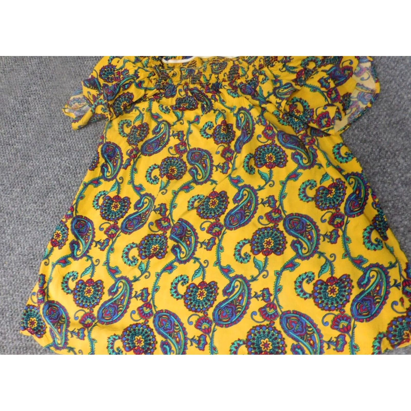 Vintage Toxik3 Blouse Shirts Womens Small Yellow Floral Pullover Stretch Short Sleeve Collared Rayon Regular Button Casual Vintage: No? Size S / US 4 / IT 40 - 2 Thumbnail