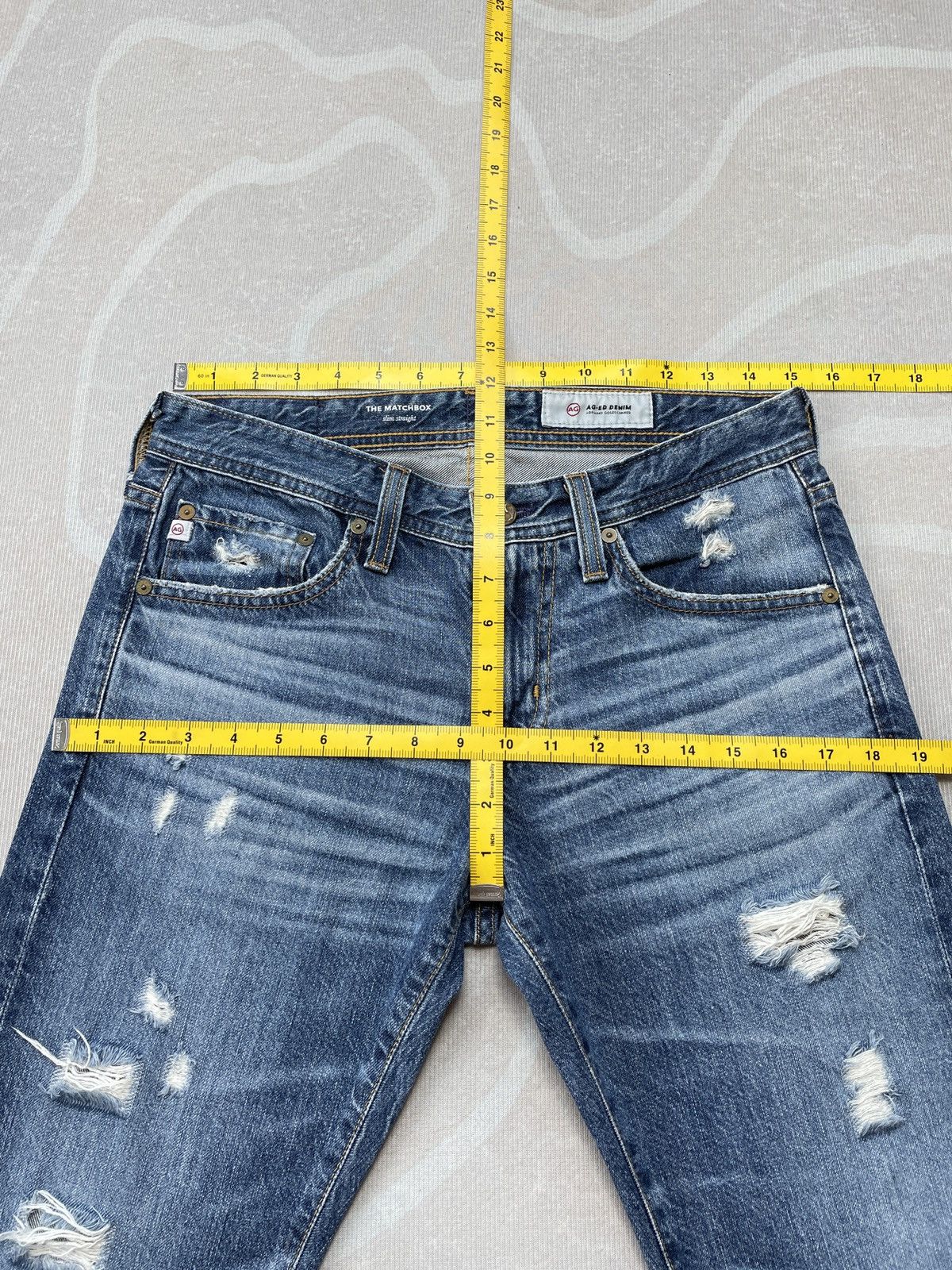 AG Adriano Goldschmied ADRIANO GOLDSCHMIED SLIM STRAIGHT JEANS Size US 30 / EU 46 - 16 Thumbnail