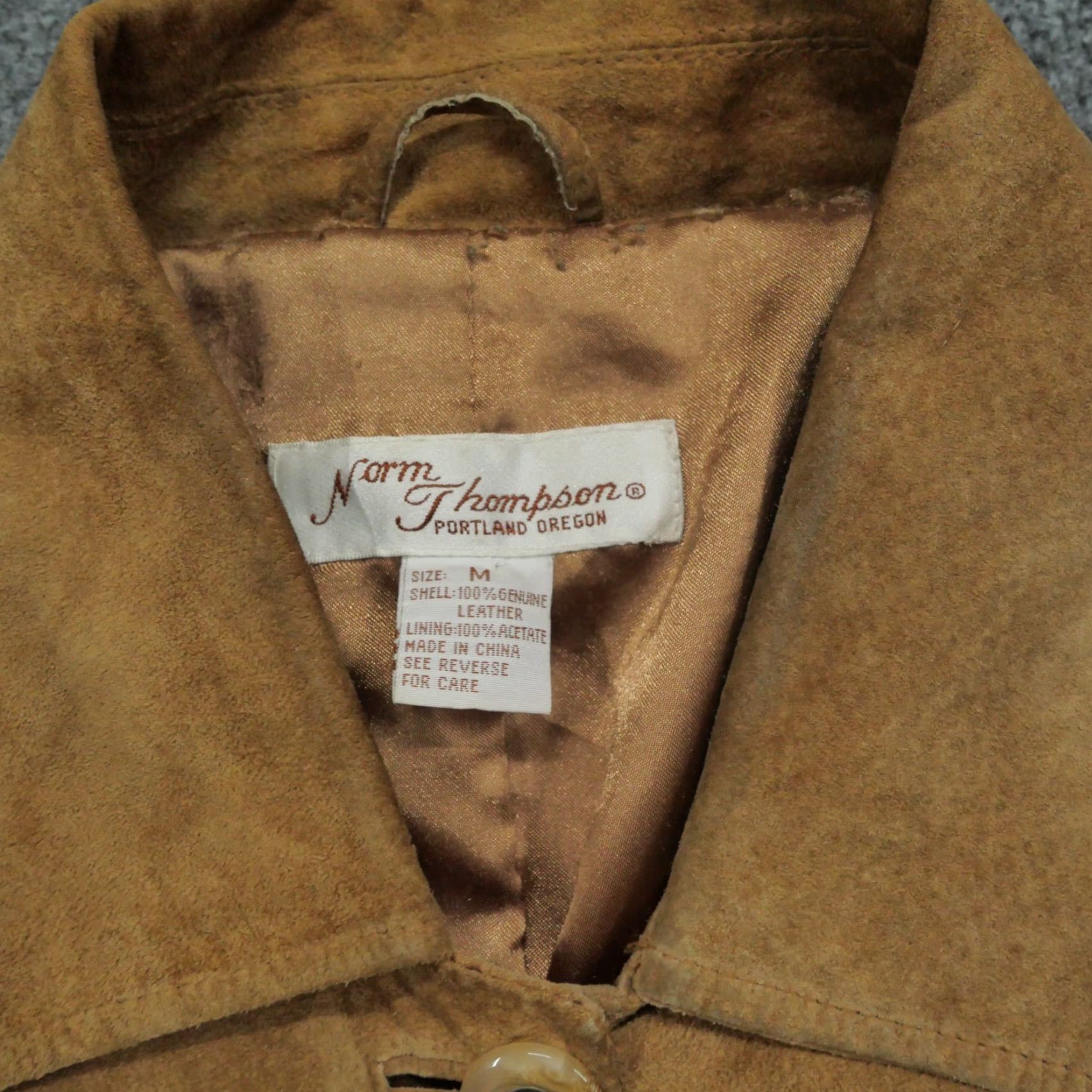 Jim Thompson VINTAGE Norm Thompson Suede Jacket Womens Medium Brown Coat Size M / US 6-8 / IT 42-44 - 3 Thumbnail