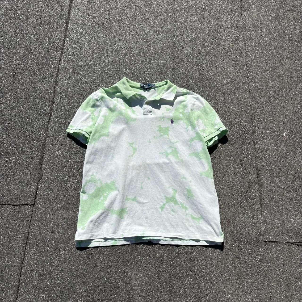Japanese Brand × Polo Ralph Lauren × Vintage Vintage 90s Polo Ralph Lauren bleach tie dye polo shirt Size US XXL / EU 58 / 5 - 1 Thumbnail