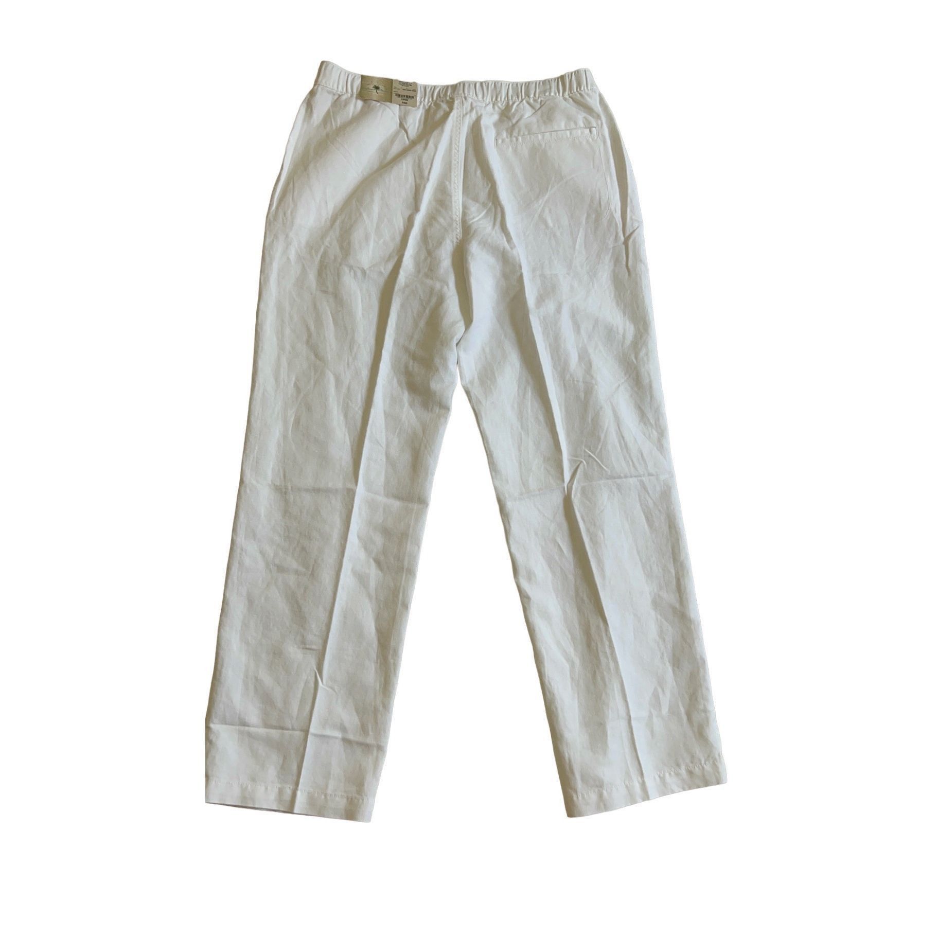 Island Shores Men's Island Shores White Linen Pants Large Size US 34 / EU 50 - 5 Thumbnail