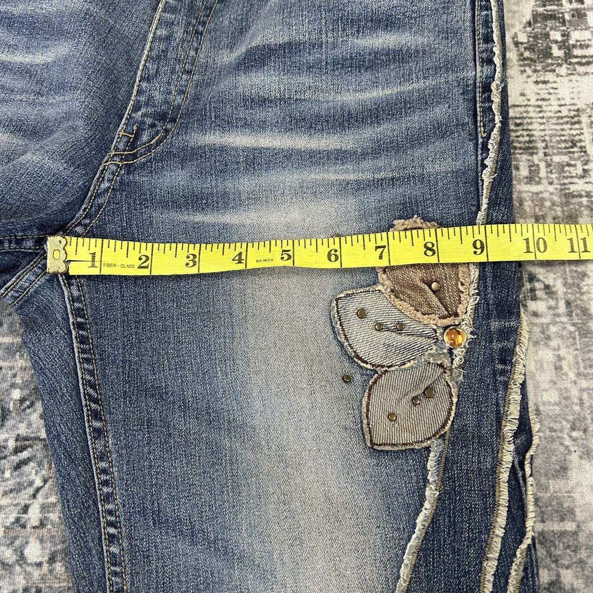 If Six Was Nine Embroidery Flower Flared Pants Size US 29 - 18 Thumbnail