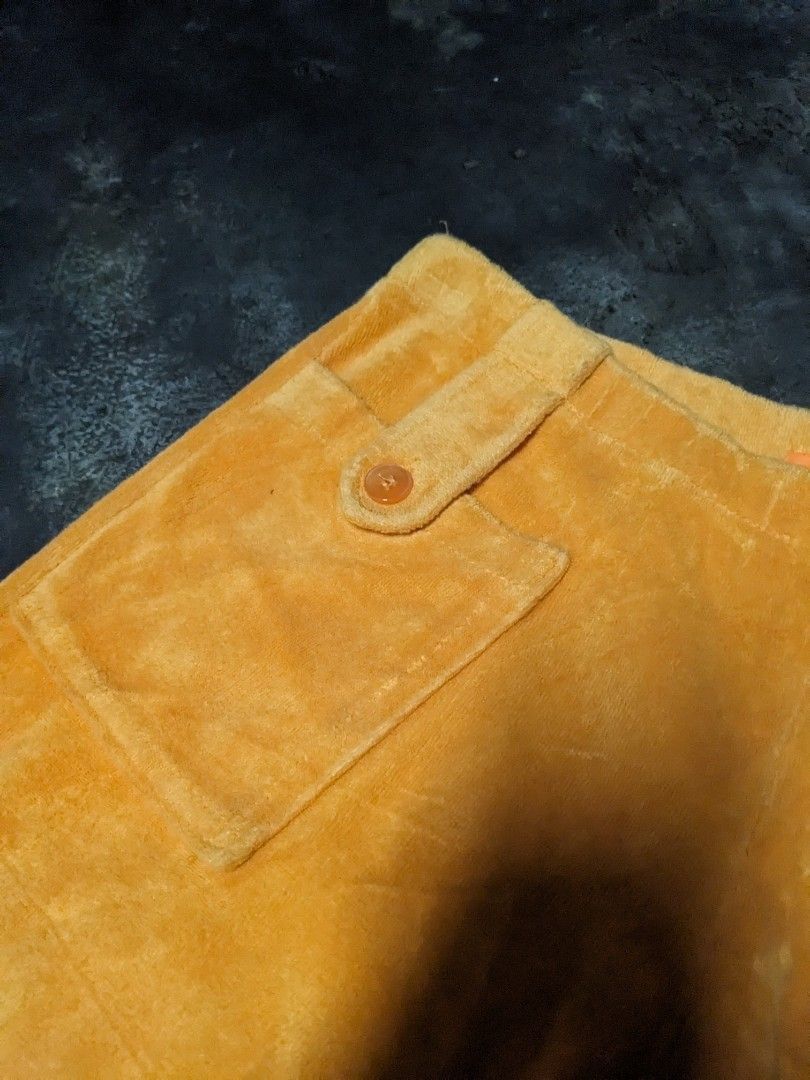 Juicy Couture × Vintage Vintage 90s Juicy Couture Velour Orange Pants Made in USA Size 27" / US 4 / IT 40 - 5 Thumbnail