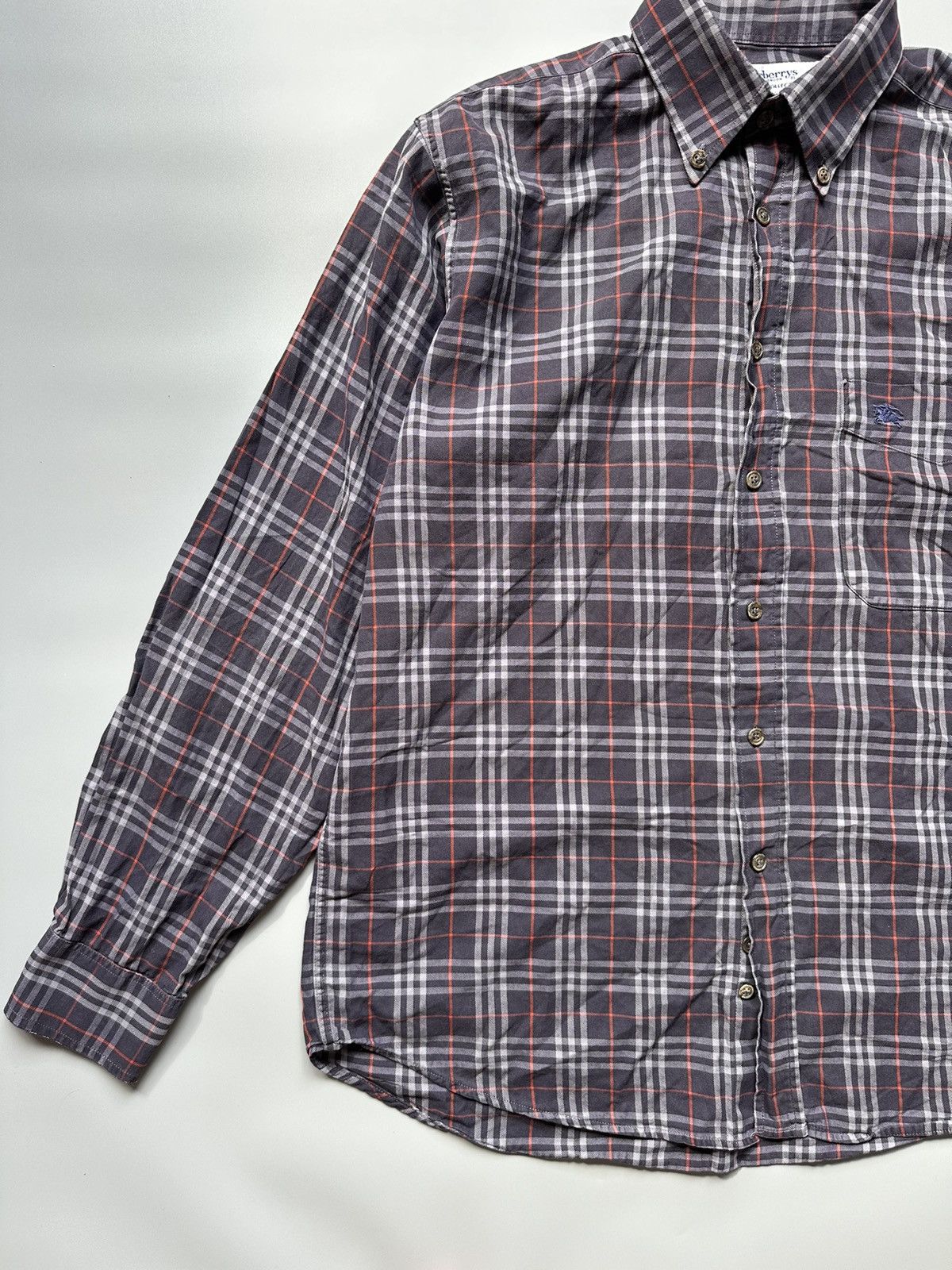 Burberry Vintage Burberry London Nova Check Plaid Shirt Button Size M Size US M / EU 48-50 / 2 - 2 Thumbnail