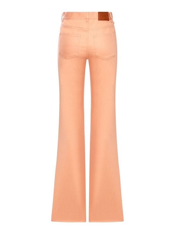 Chloe o1loc1c10326 High-Rise Flare Jeans in Almond Cream Size 26" / US 2 / IT 38 - 2 Thumbnail