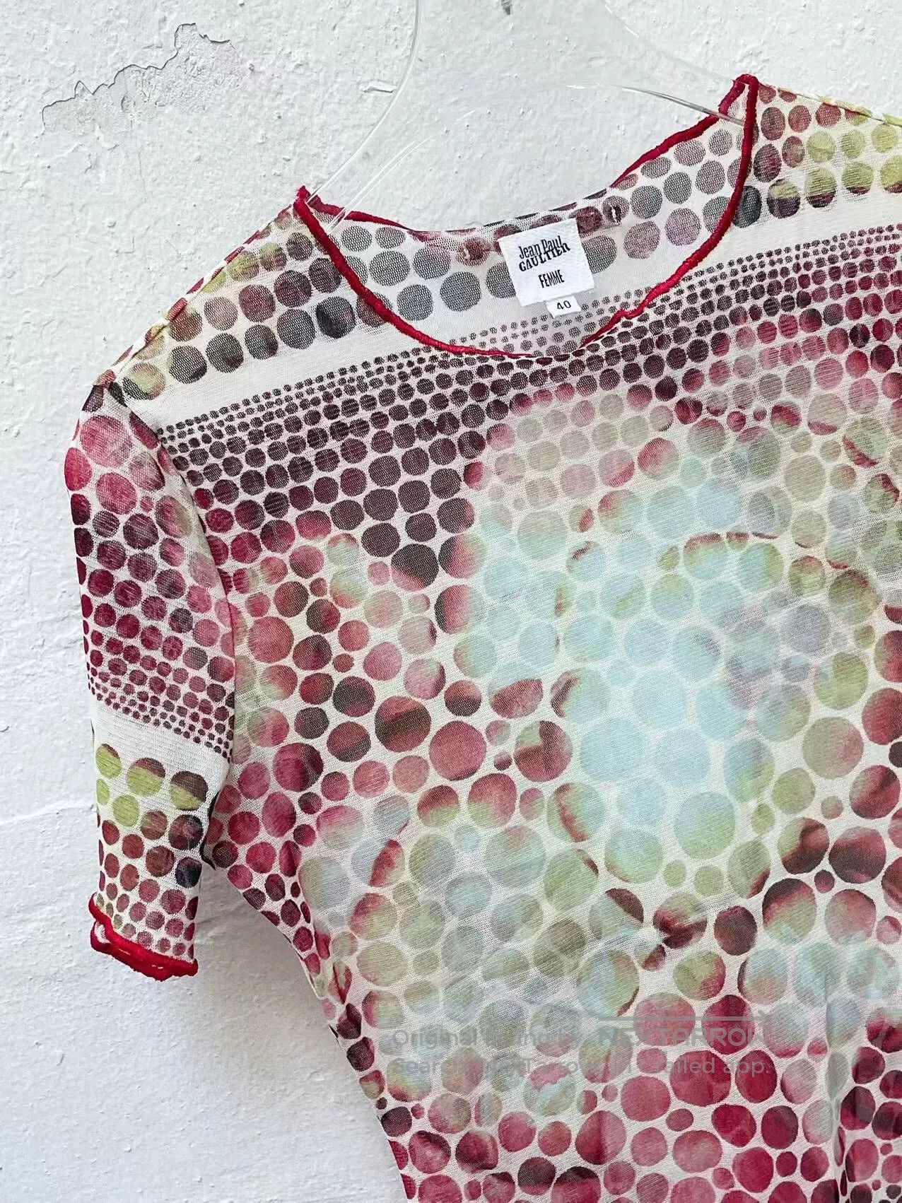 Jean Paul Gaultier Jean Paul Gaultier Psychedelic Dot Mesh Tee. Size S / US 4 / IT 40 - 3 Thumbnail