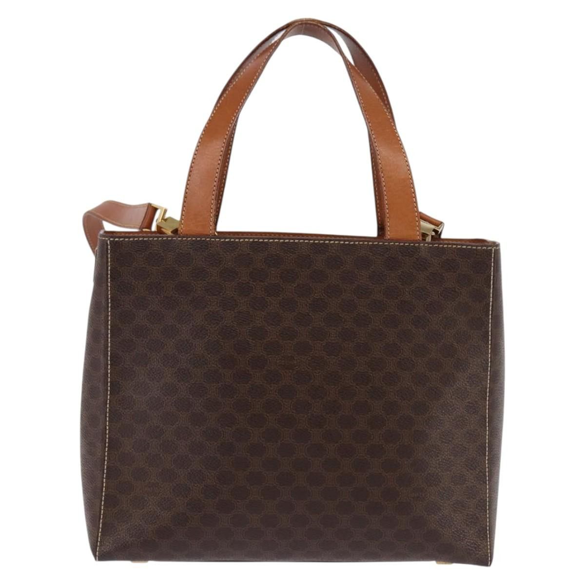 Celine CELINE Macadam Canvas Hand Bag Pvc Leather Brown Gold Size ONE SIZE - 2 Thumbnail