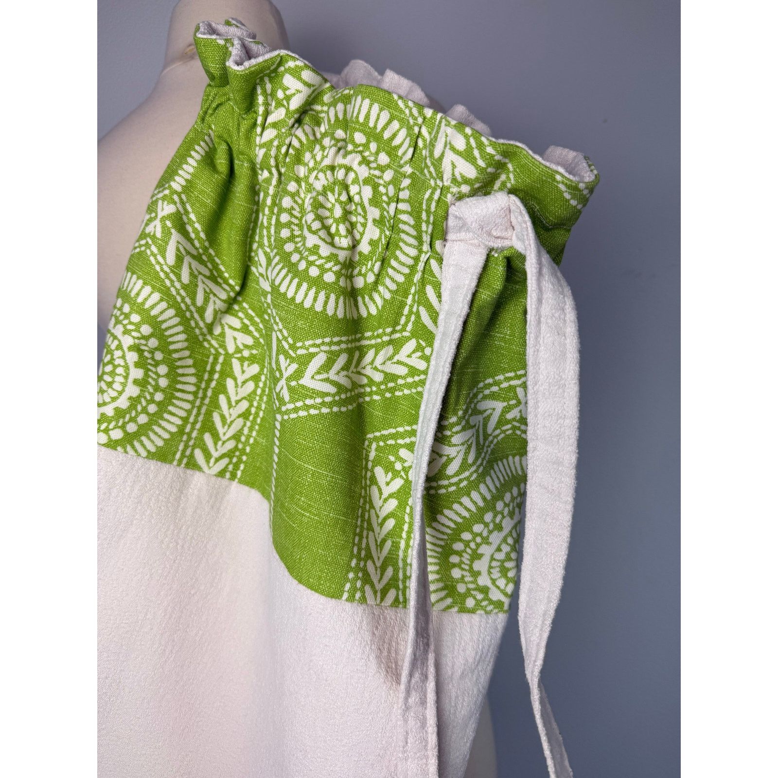 Anthropologie Handmade Heavy Duty Laundry Bag w/ Strap and Tie Closure, LG Size ONE SIZE - 3 Thumbnail