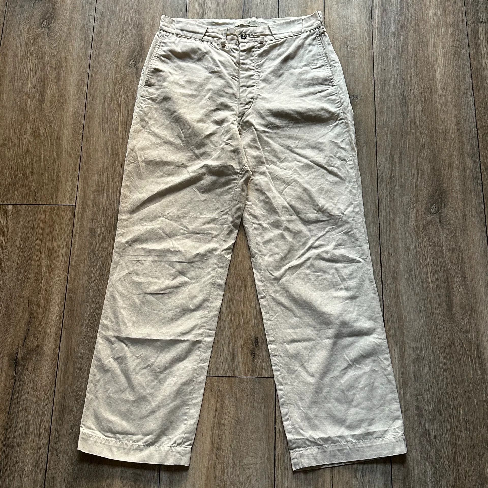 Old Joe OLD JOE Cotton Linen White Pants Size US 34 / EU 50 - 1 Thumbnail