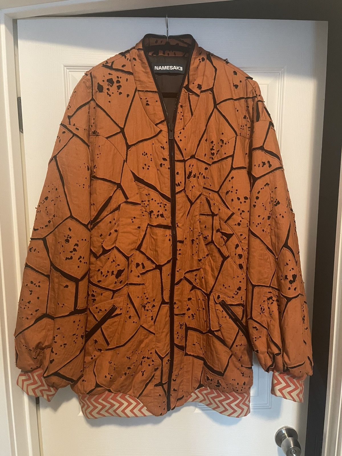 NAMESAKE Orange Giorgio Padded Paneled Bomber Jacket Size US M / EU 48-50 / 2 - 1 Thumbnail