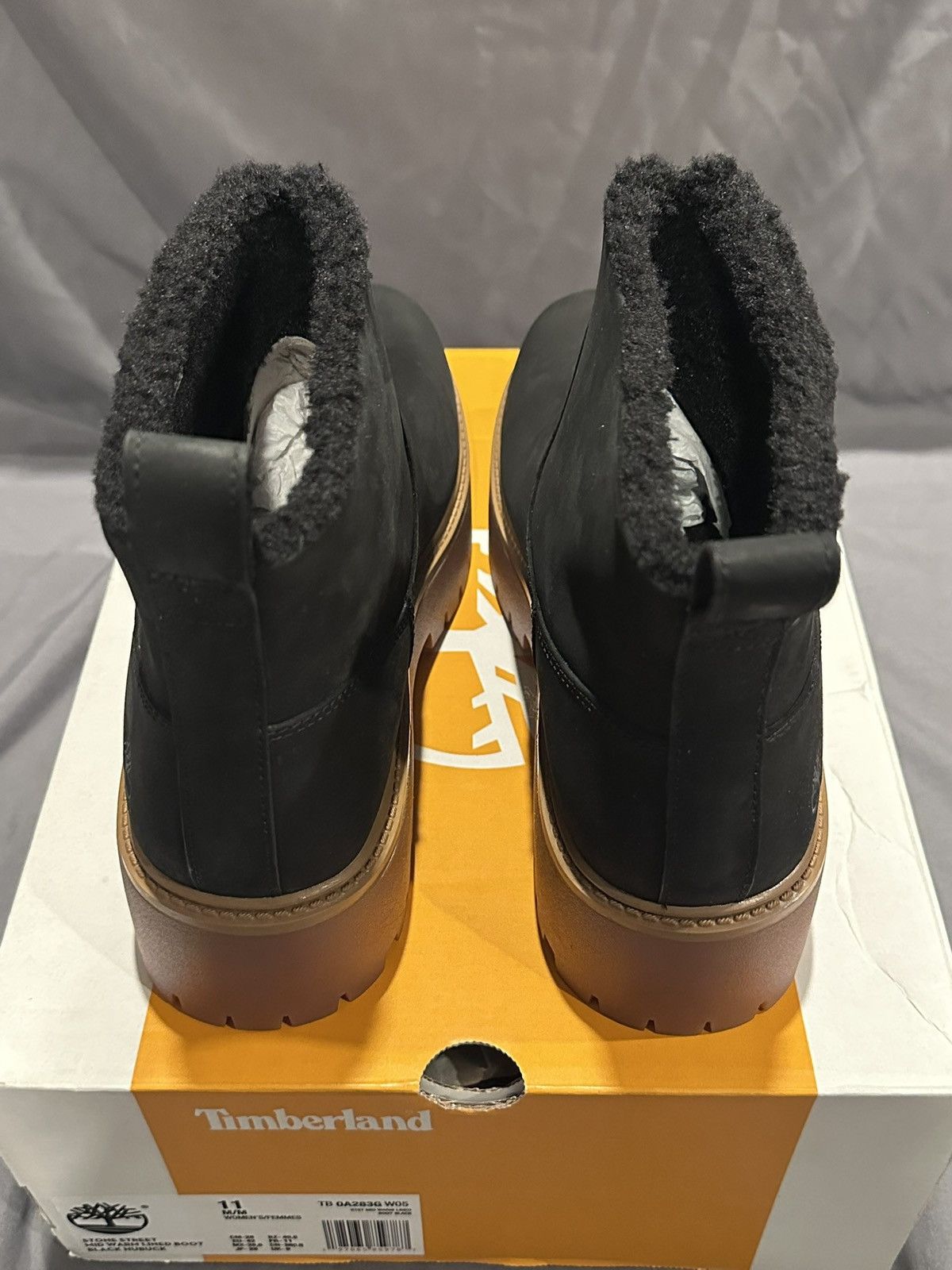 Timberland Timberland Stone Street Mid Warm Lined Boots Black Nubuck 11 Size US 11 / IT 41 - 2 Thumbnail