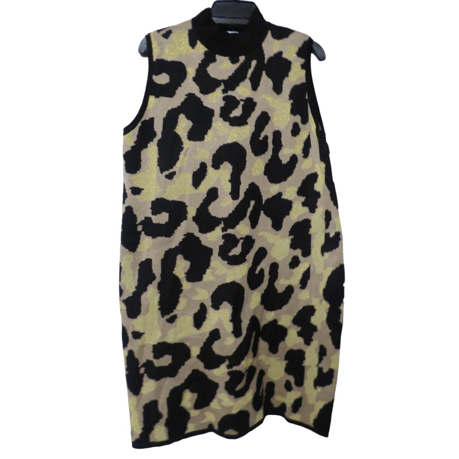 Other Planet Gold Juniors' Plus Size Glitter Leopard-Print Sweate Size ONE SIZE - 5 Thumbnail