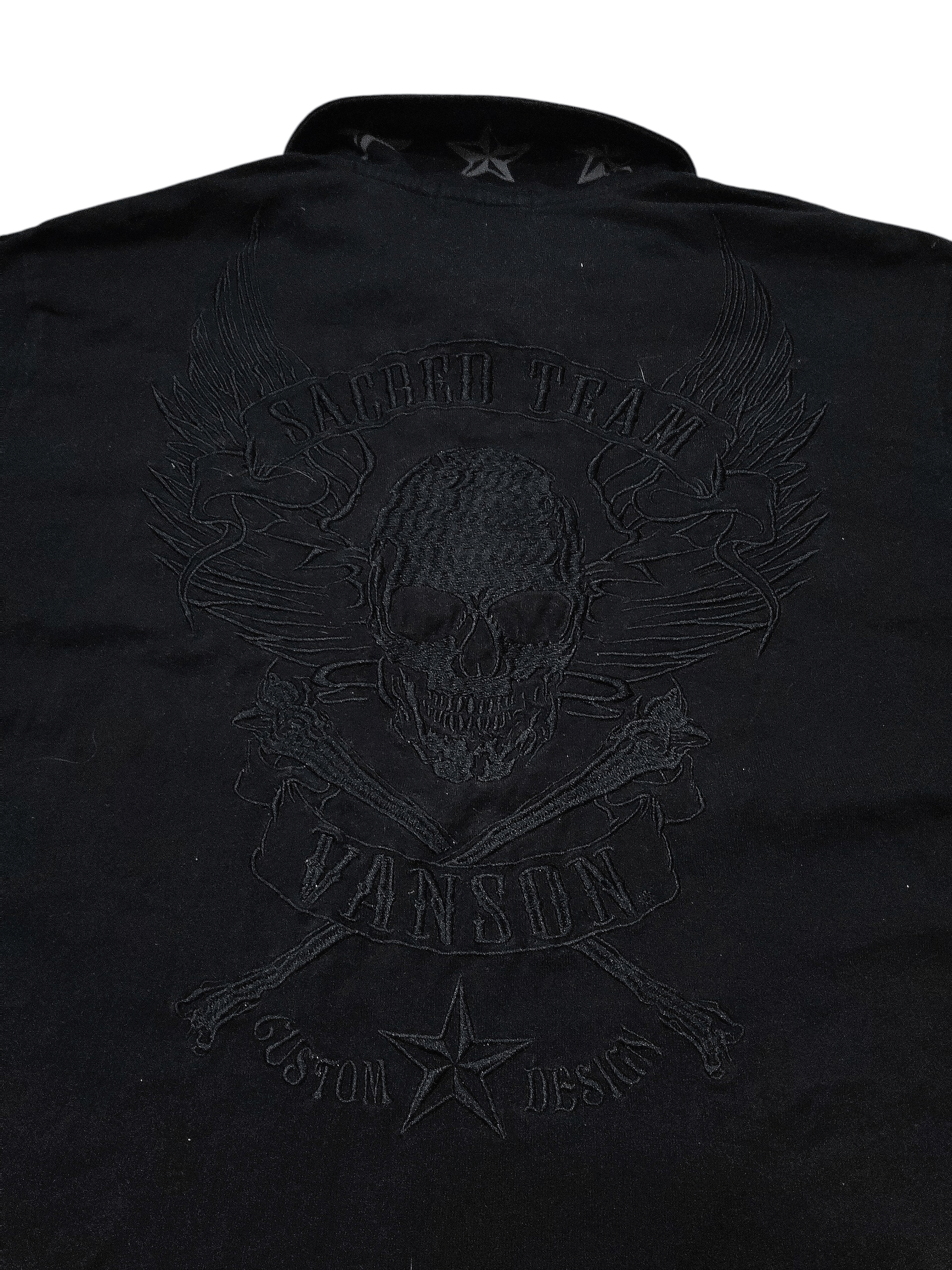 Vintage vintage VANSON Leather embroidery polo t shirt rare Size US XL / EU 56 / 4 - 1 Thumbnail