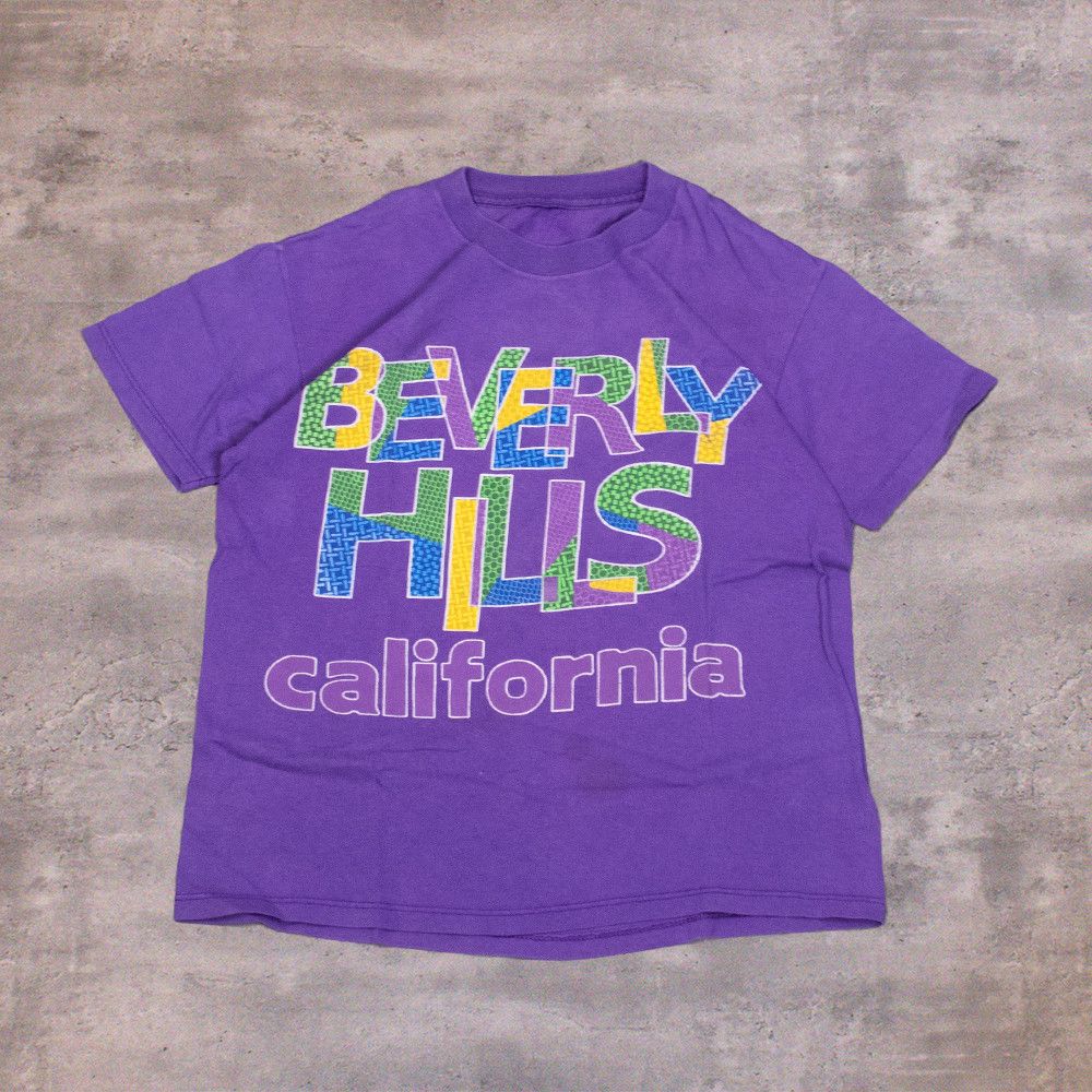 Vintage Vintage 1990’s Beverly Hills California Single Stitch Tee Size US S / EU 44-46 / 1 - 1 Thumbnail