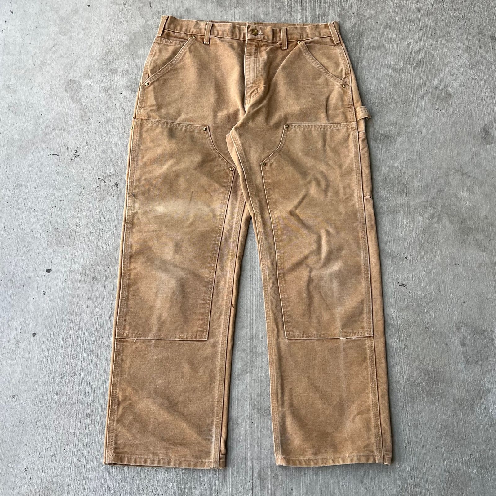 Carhartt × Vintage Carhartt brown double knee work wear carpenter pants Size US 34 / EU 50 - 1 Thumbnail