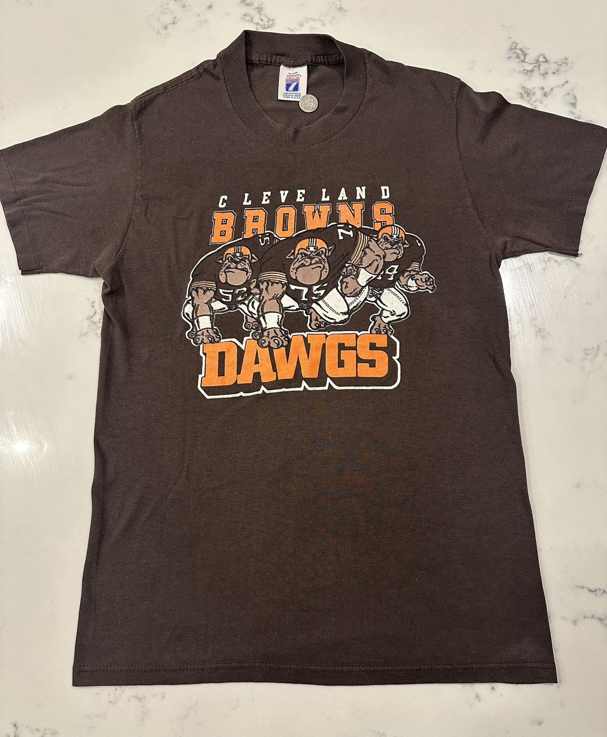 Logo 7 × NFL × Vintage Vintage Logo 7 Cleveland Browns T-Shirt Size Medium USA Made Size US M / EU 48-50 / 2 - 1 Thumbnail