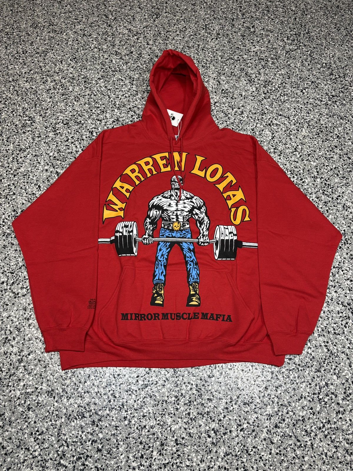 Warren Lotas 2024 Warren Lotas “Mirror Muscle Mafia” Red Hoodie Size XL Size US XL / EU 56 / 4 - 1 Thumbnail