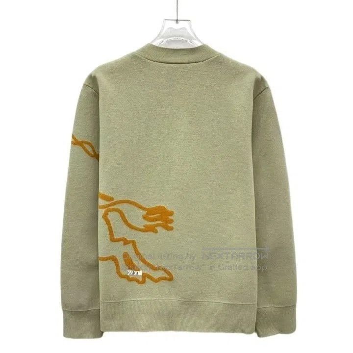 Burberry Burberry 2024 Light Green Horse Motif Cotton Sweater. Size US M / EU 48-50 / 2 - 2 Thumbnail
