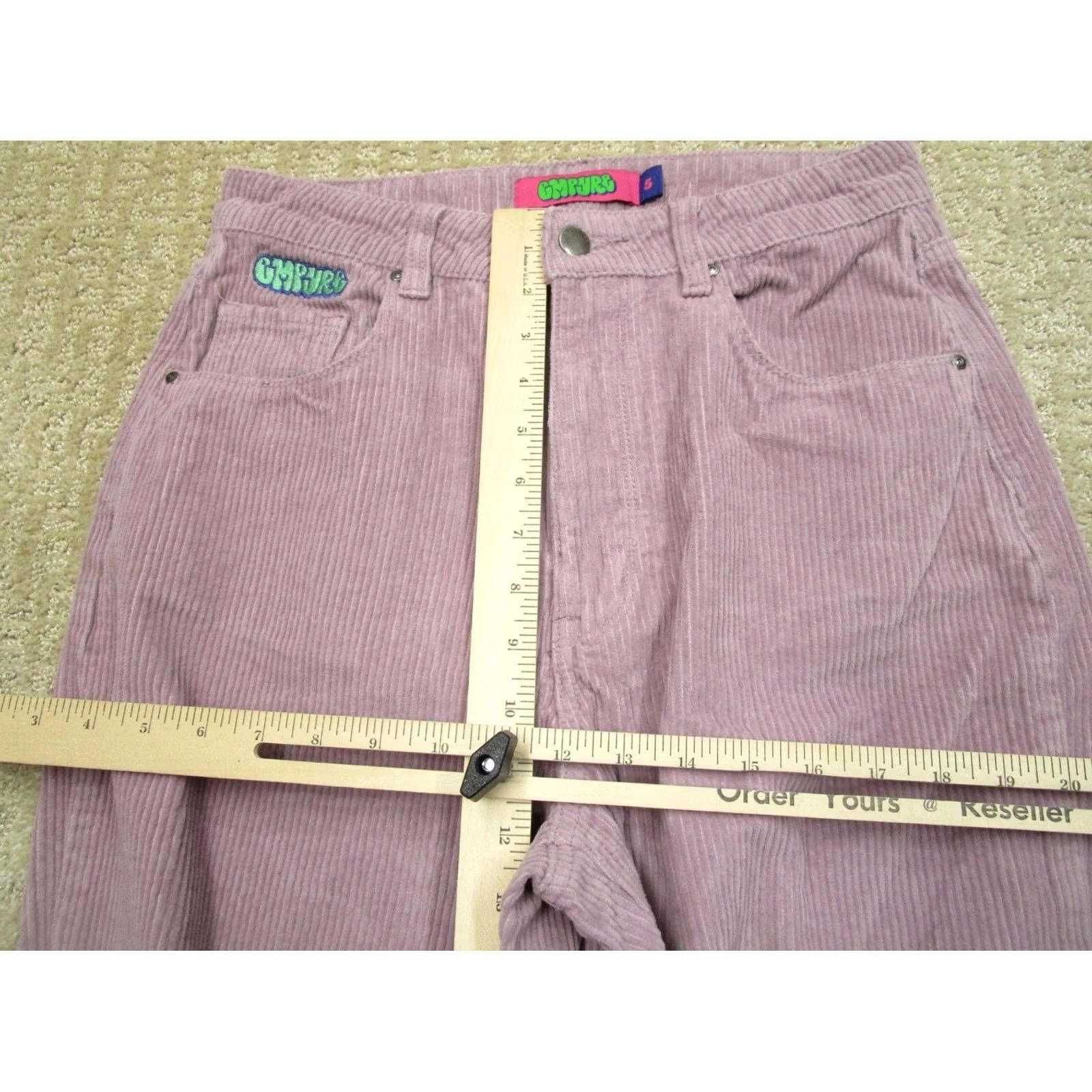 Empyre Empyre Jeans Women Purple High Rise Wide-Leg Corduroy 5-Pocket Relaxed 30in Inseam Size 27" / US 4 / IT 40 - 6 Thumbnail