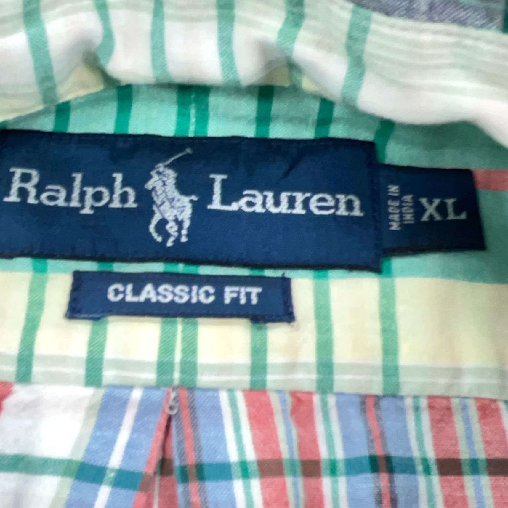 Polo Ralph Lauren Ralph Lauren Shirt Men XL Green Madras Plaid Classic Button Up Multi Pastel Size US XL / EU 56 / 4 - 3 Thumbnail