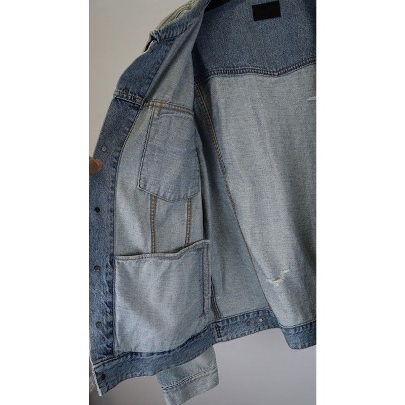 Saint Laurent Paris o1rshd1 Classic Denim Jacket in Sky Blue Size US L / EU 52-54 / 3 - 13 Thumbnail