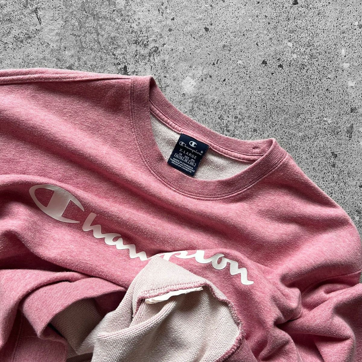 Champion × Designer Champion Womens Pink Long Sleeve Sweatshirt Center Logo Size XL / US 12-14 / IT 48-50 - 4 Thumbnail