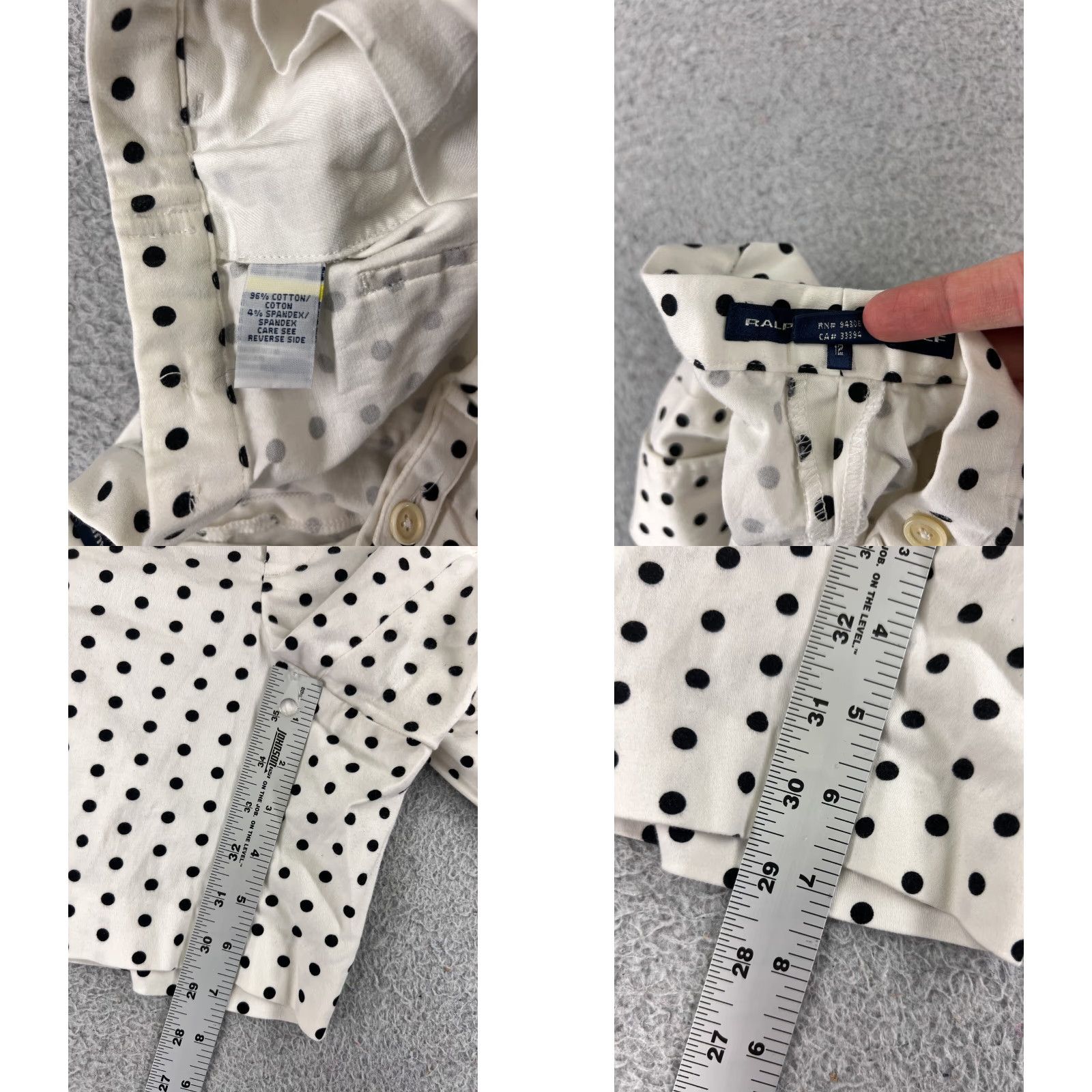 Ralph Lauren Ralph Lauren Golf Shorts Womens 12 White Polka Dot Cotton Blend Activewear Stretch Pockets Size 34" / US 12 / IT 48 - 8 Thumbnail