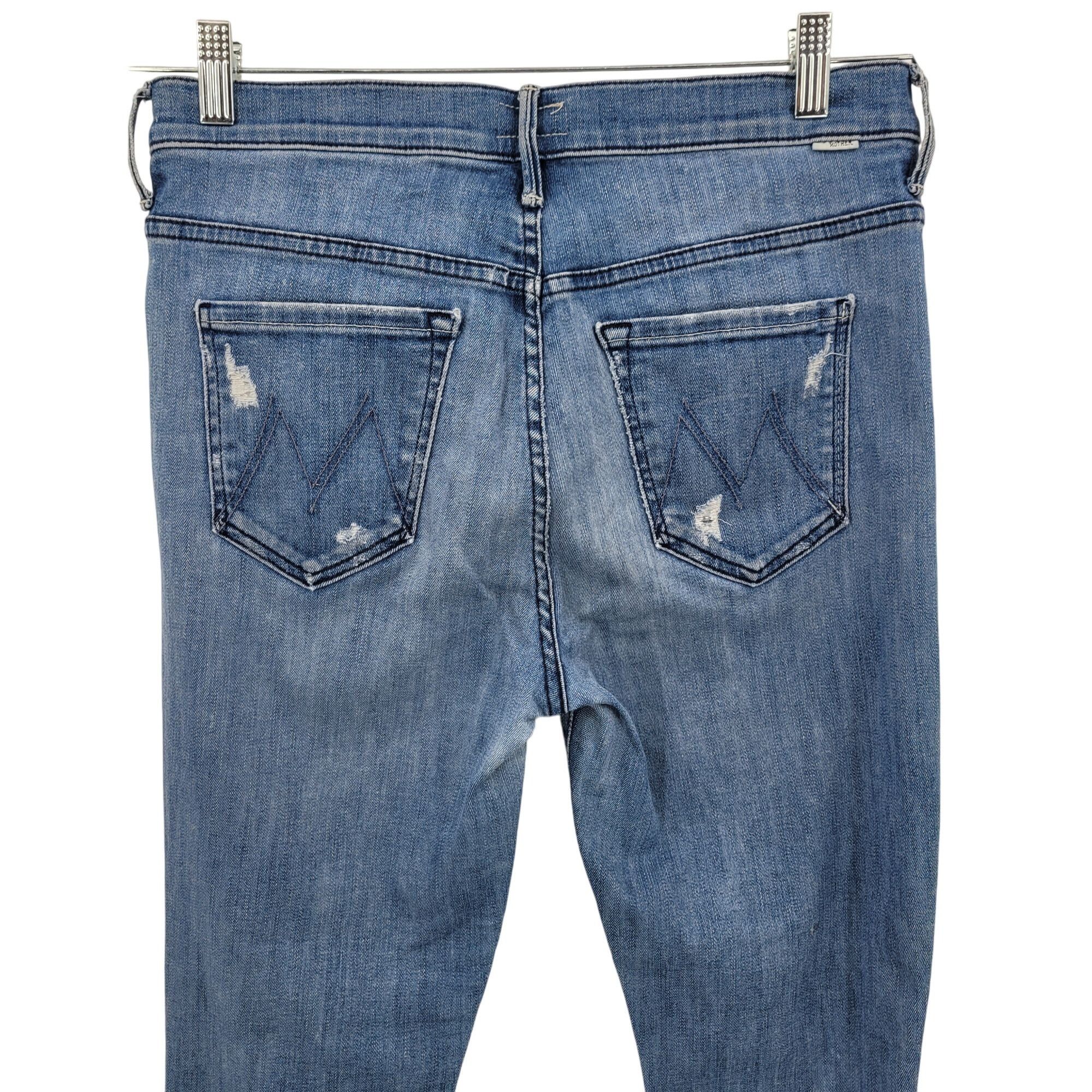 MOTHER Mother The Stunner Ankle Fray Graffiti Girl Jeans 29 Medium Size 29" - 11 Thumbnail