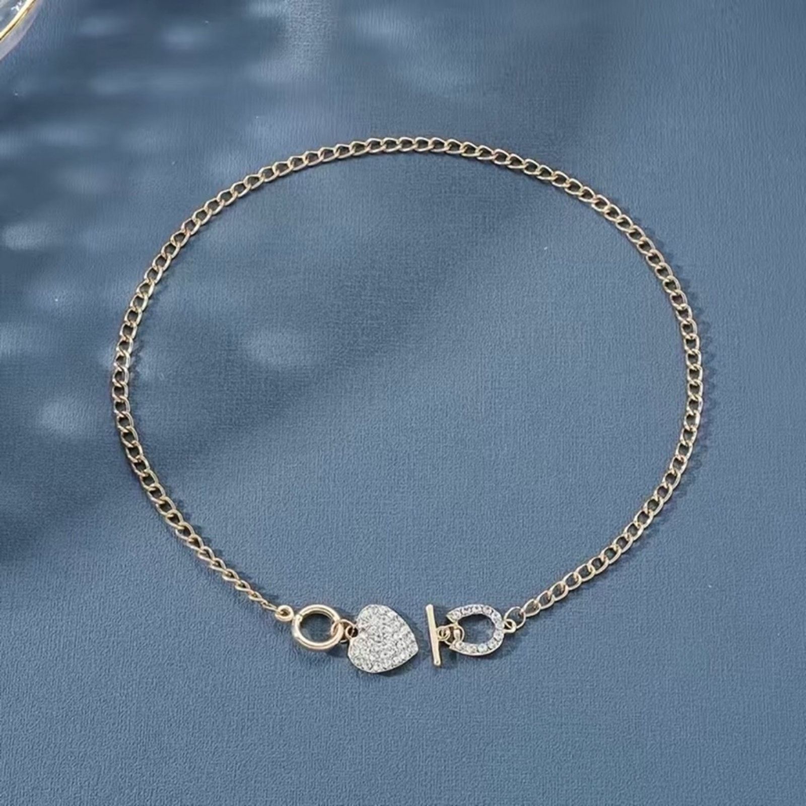 Jewelry Sparkle clear rhinestone heart slider chain necklace Size ONE SIZE - 8 Thumbnail