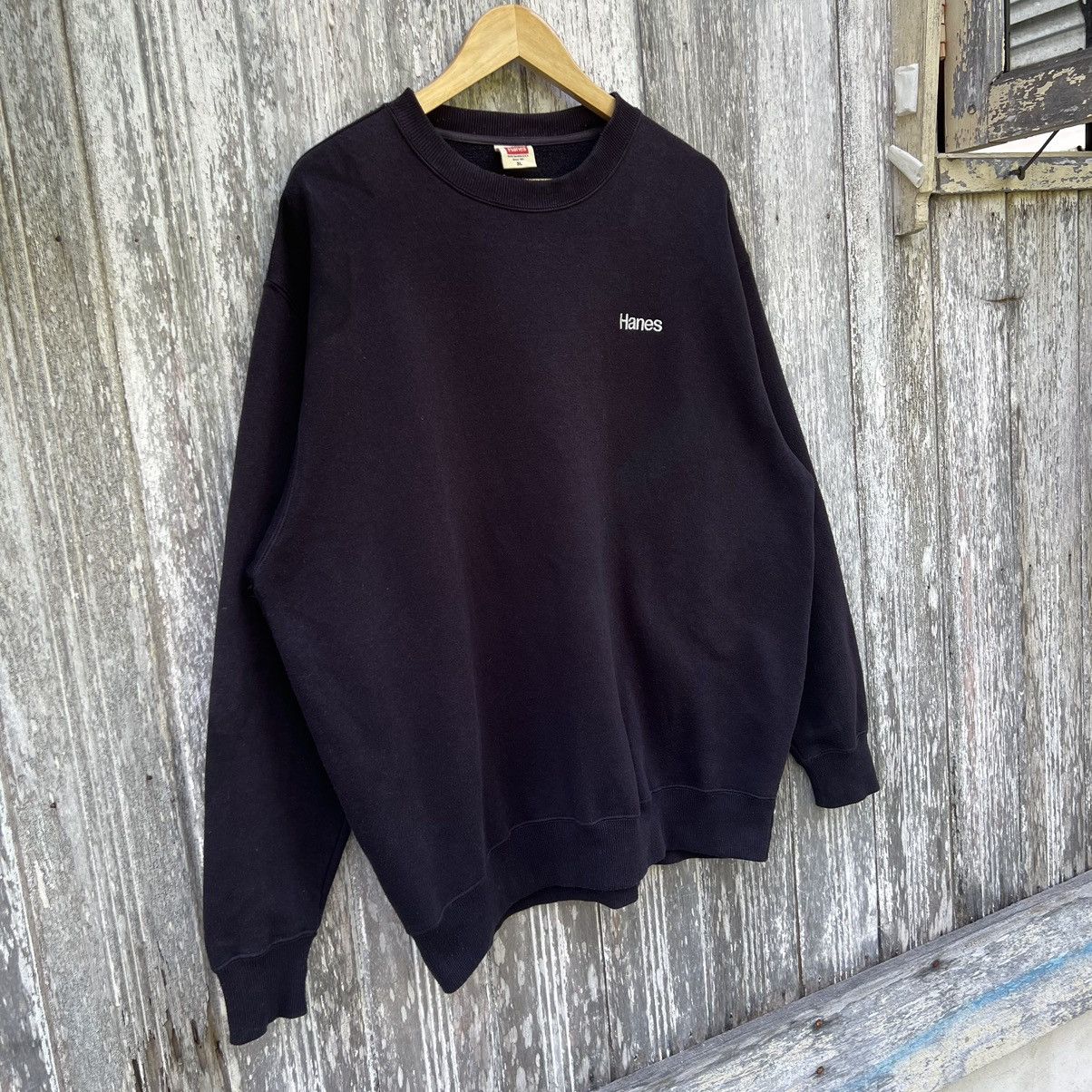 Hanes Vintage Y2K Hanes North Carolina black Sweatshirt Size US XL / EU 56 / 4 - 4 Thumbnail