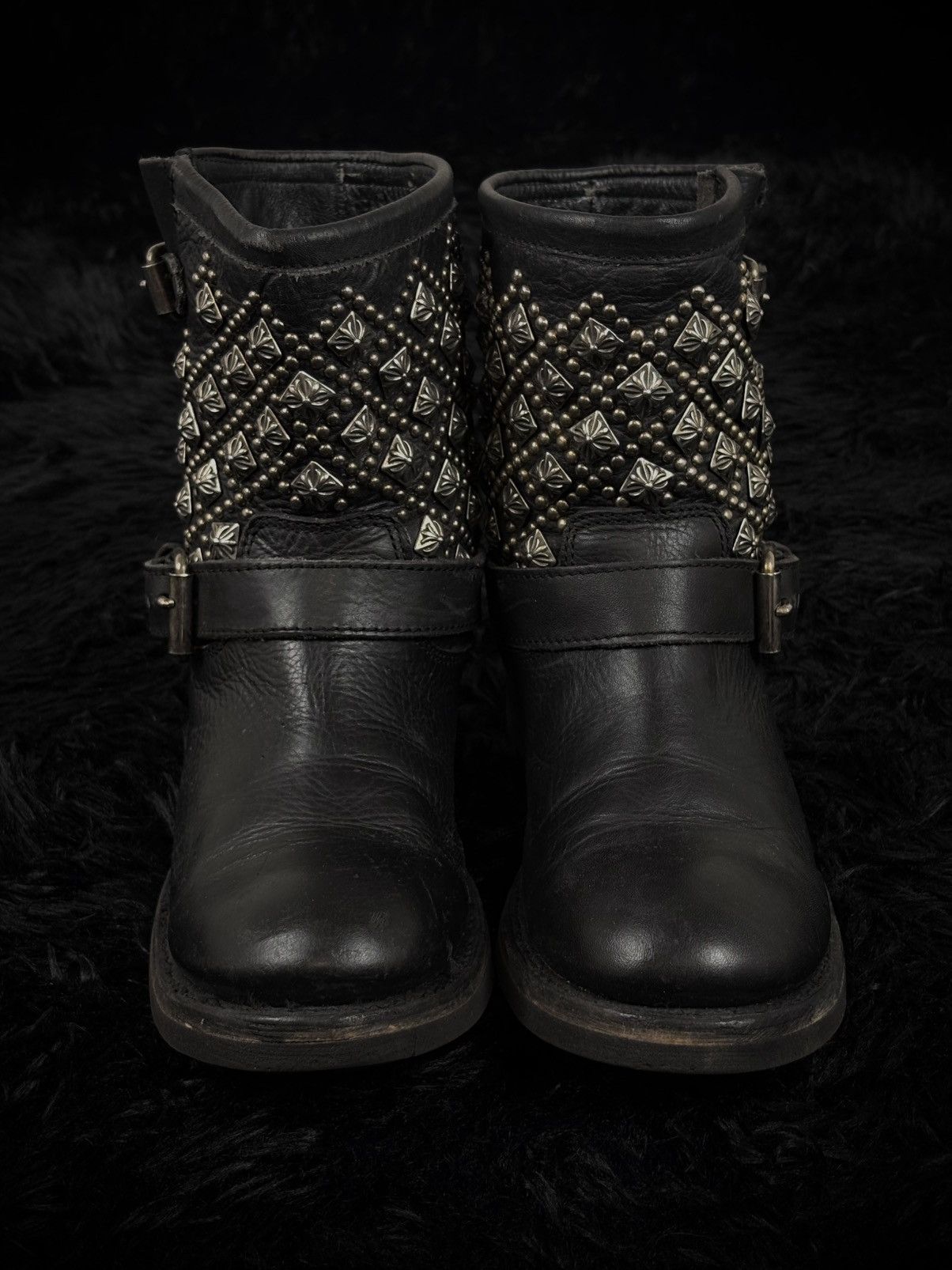ASH Rare ASH Chrome Hearts Style Cross Leather Ankle Boots Size US 9 / IT 39 - 3 Thumbnail