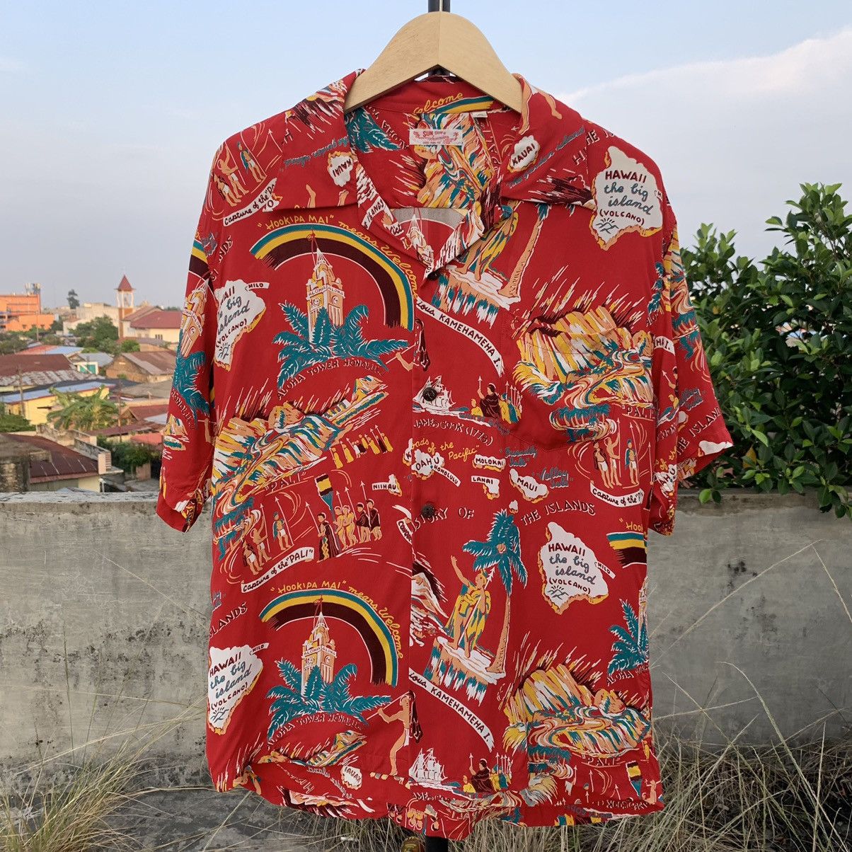 *RARE* Vtg TOYO ENTERPRISE Sun Surf Loop Open Collar Shirt