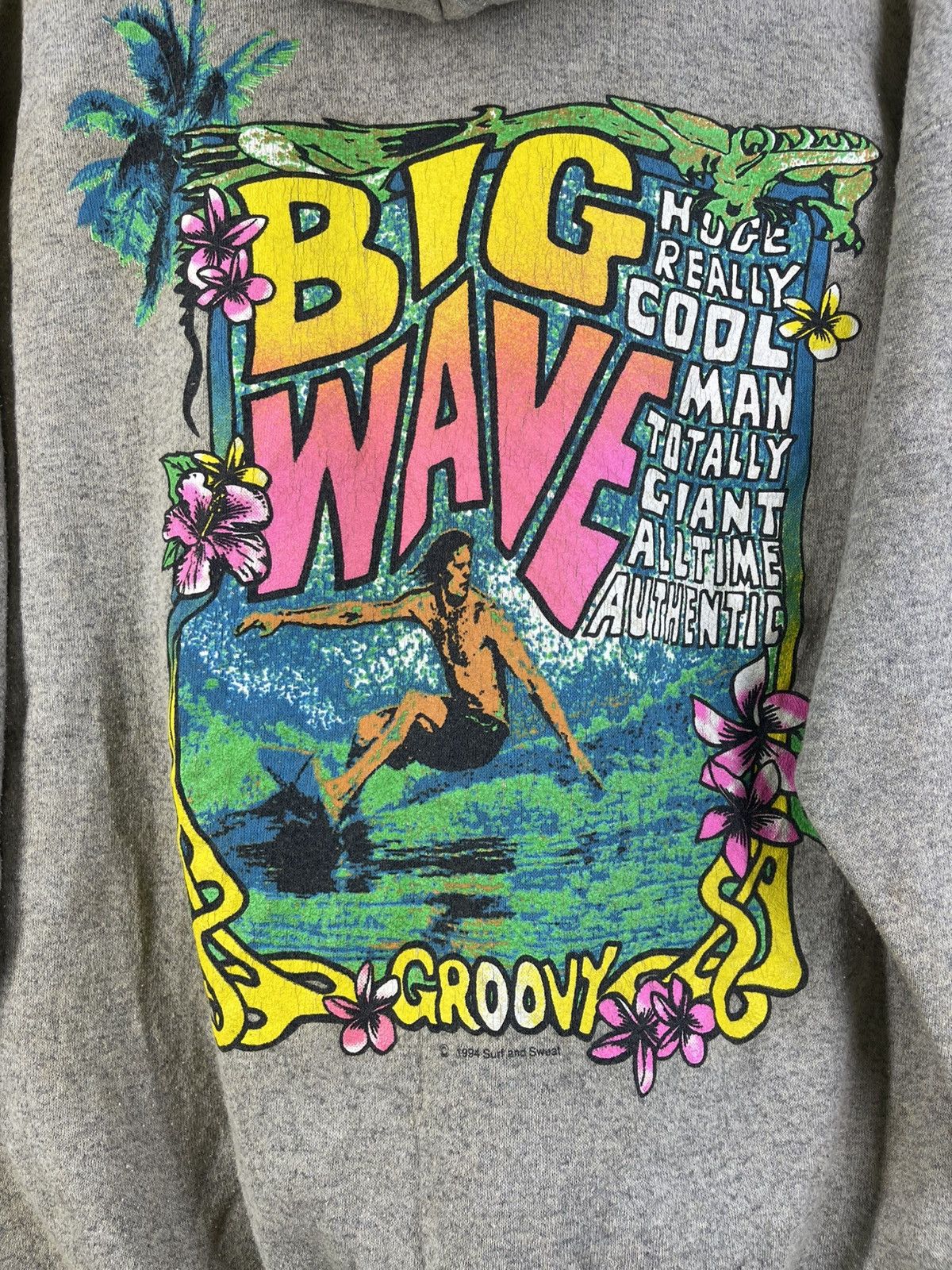 Sun Surf Vintage 94's Surf and Sweat Big Wave Hoodie Size US L / EU 52-54 / 3 - 11 Thumbnail