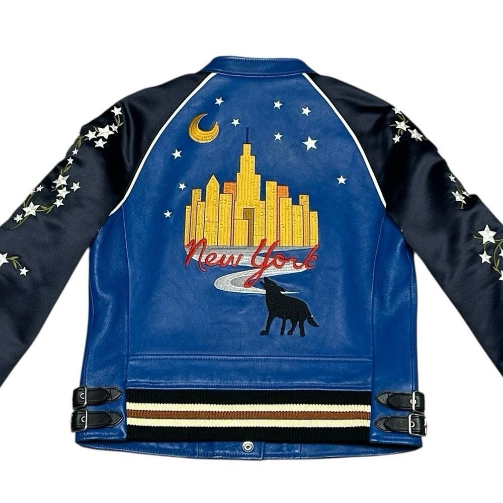Coach Coach 1941 Cityscape Embroidered Leather Jacket – Women’s 2 Size XS / US 0-2 / IT 36-38 - 2 Thumbnail