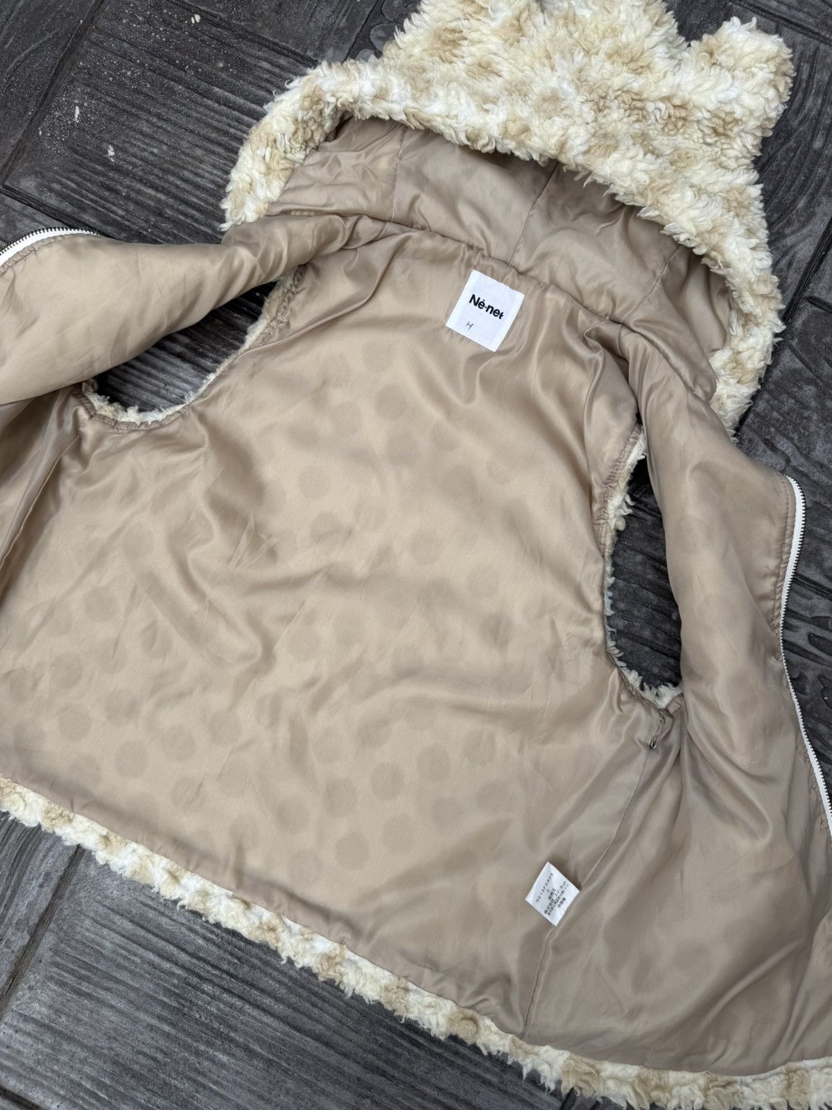 Issey Miyake GRAIL💥Ne-net by ISSEY MIYAKE Bear/Bambi Fur Ear Hoodie Vest Size US S / EU 44-46 / 1 - 8 Thumbnail